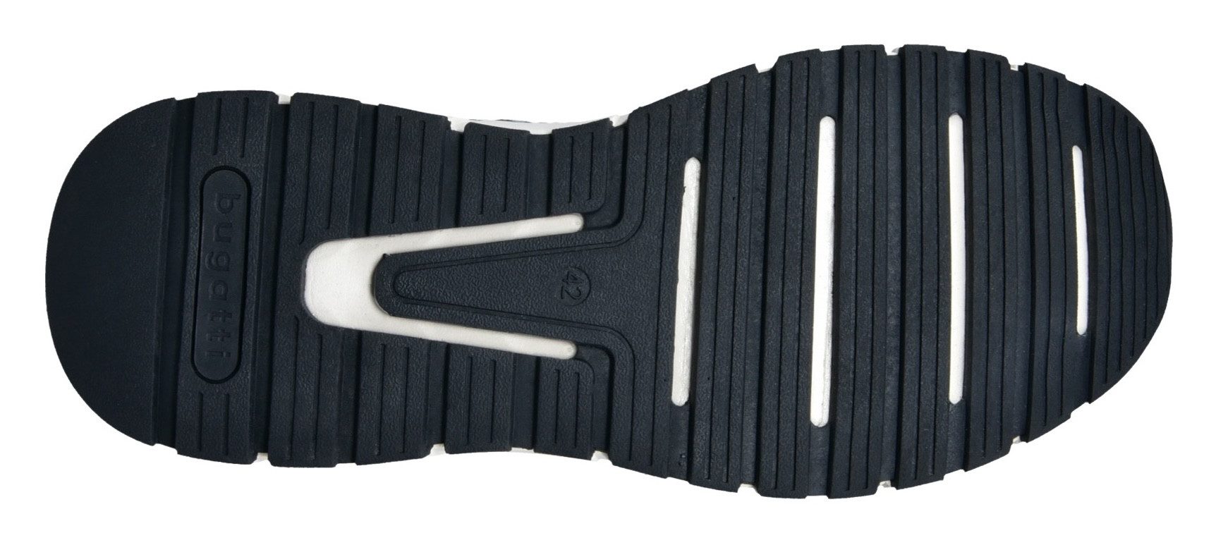 Bugatti Sneakers , veterschoenen, lage schoen, vrijetijdsschoen, contrasterende afwerking op de hiel