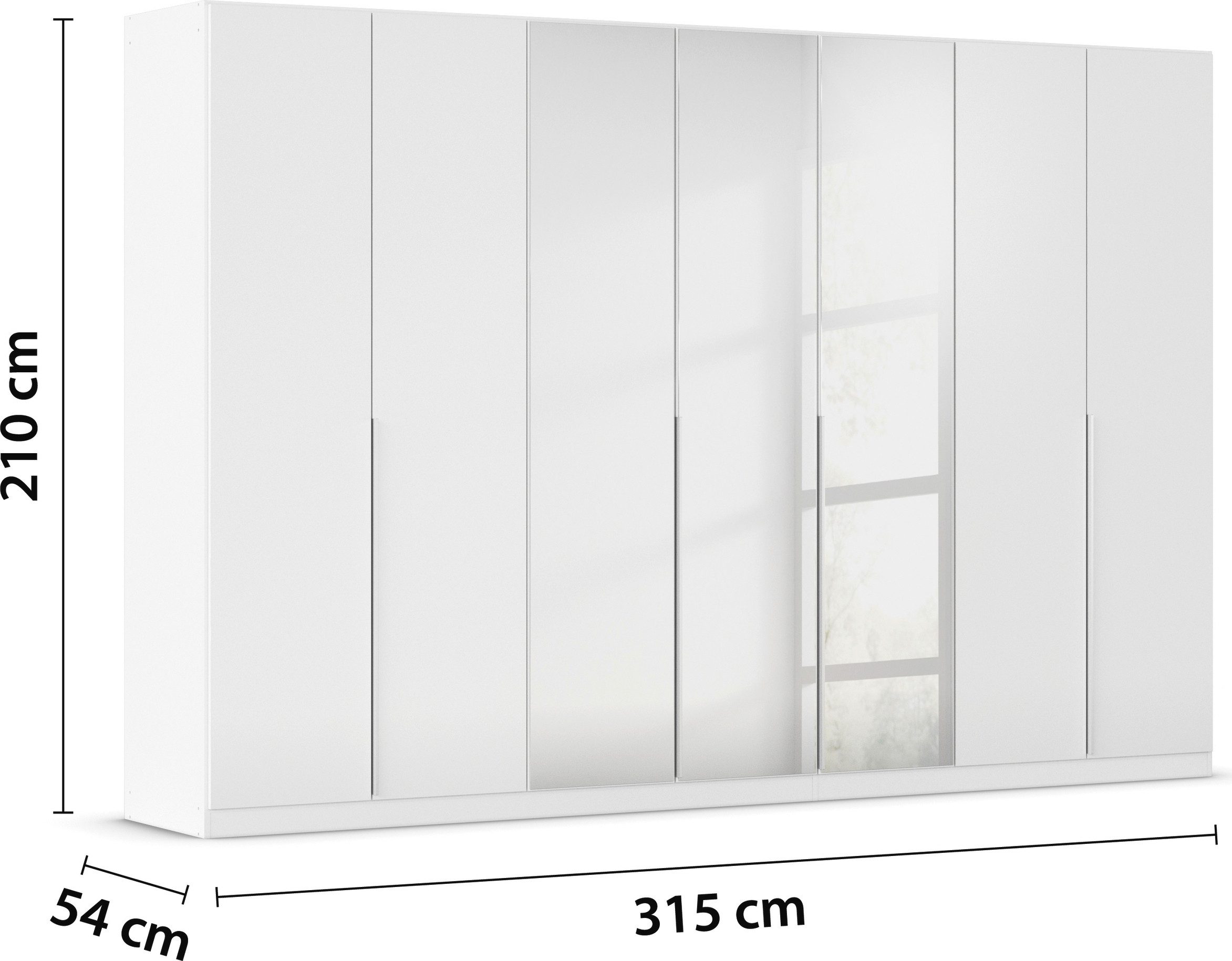 rauch Draaideurkast Kledingkast kast garderobe AGORDO met decor- of hoogglansfront doordachte binnenuitrusting, in 6 breedtes en 2 hoogtes made in germany