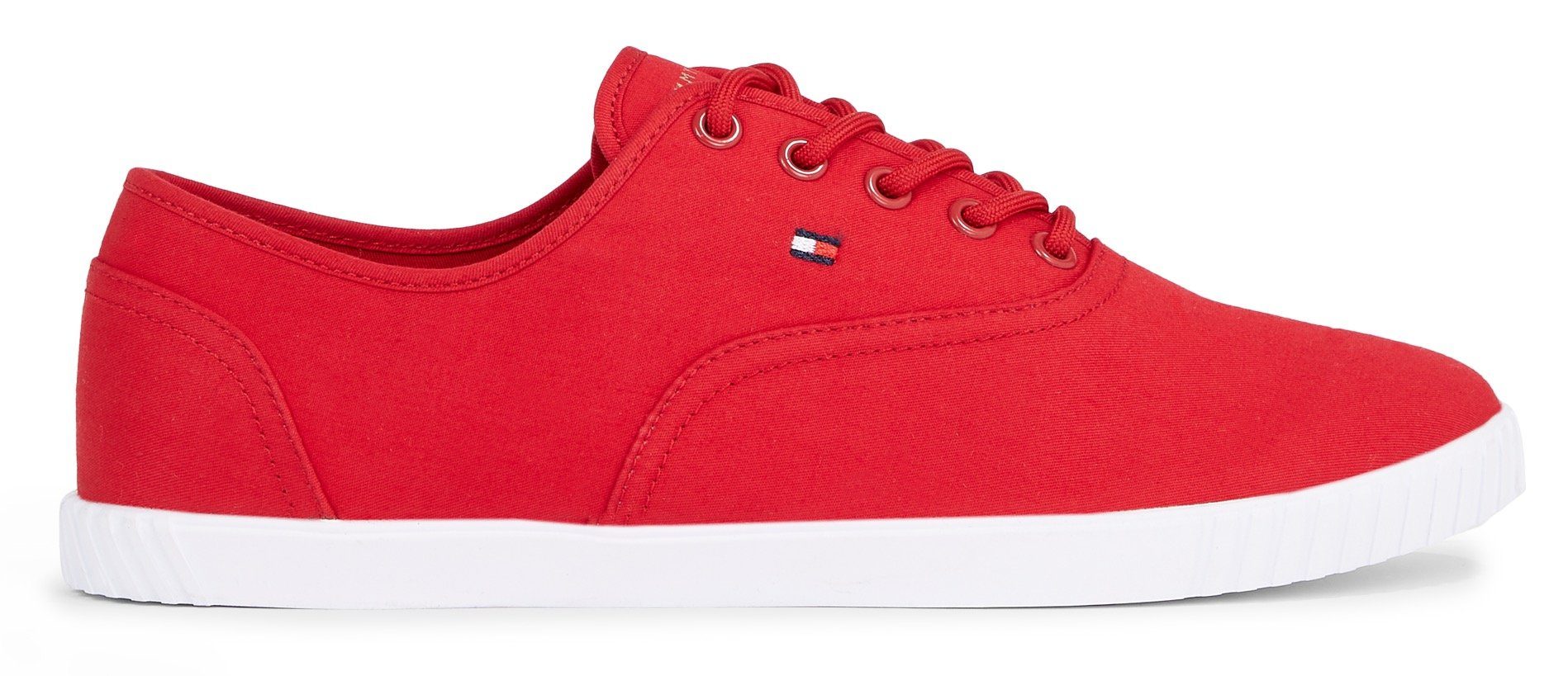 Tommy Hilfiger Sneakers CANVAS LACE UP SNEAKER in smalle vorm, vrijetijdsschoen, lage schoen, veterschoen
