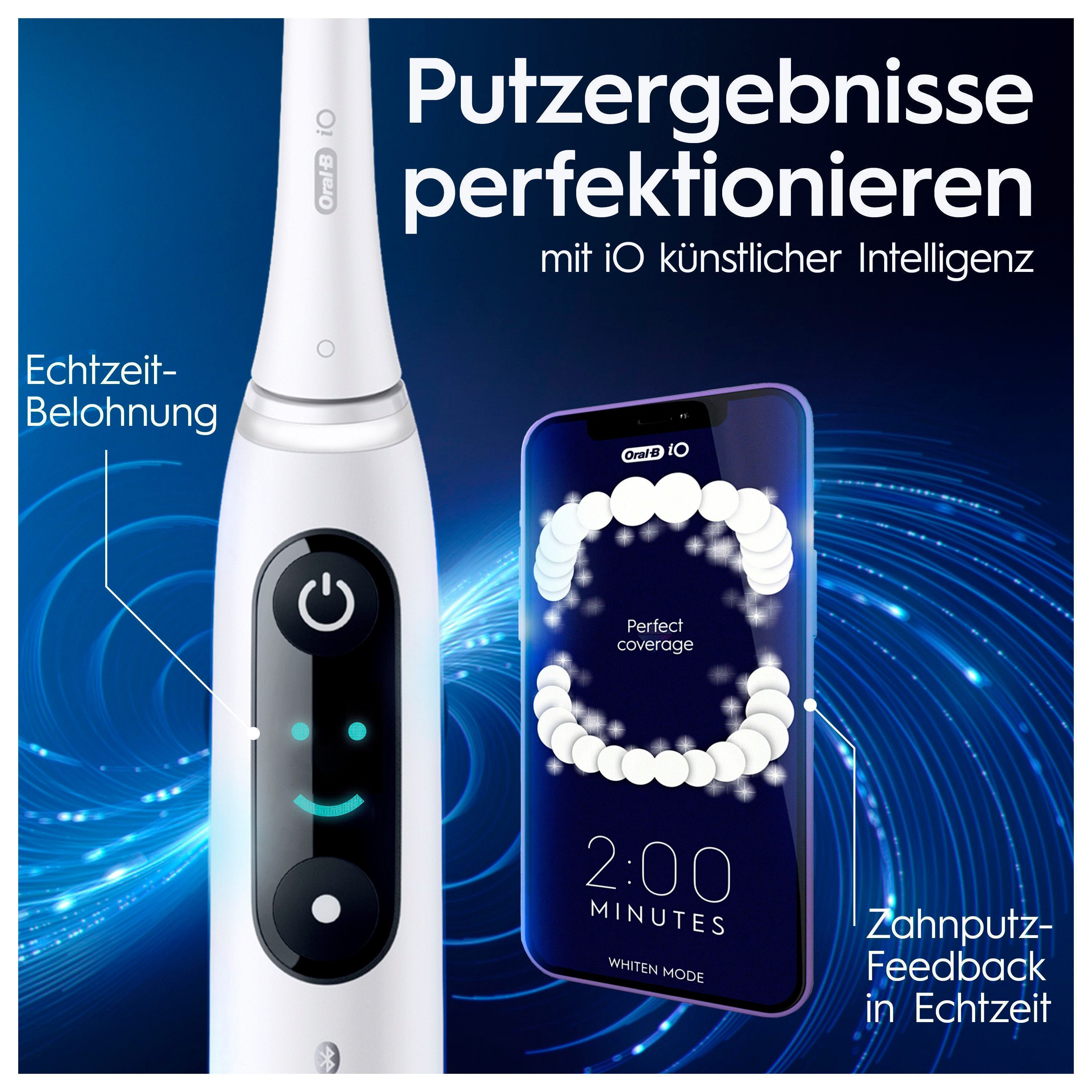 Oral B Elektrische tandenborstel IO 8 met magnet technologie, 6 reinigingsstanden, kleurendisplay & reisetui