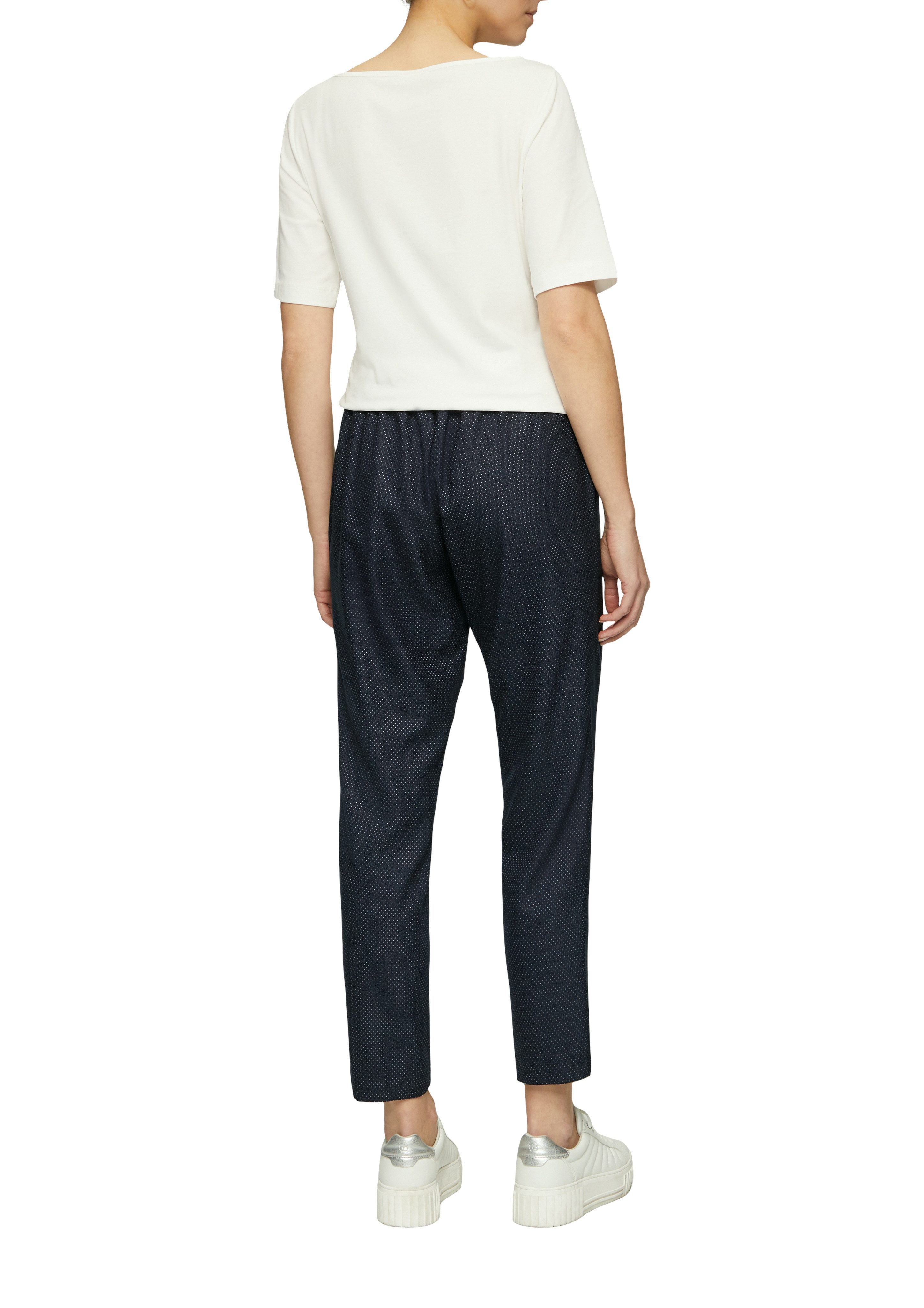 s.Oliver BLACK LABEL Joggingbroek gestippeld, met stretch