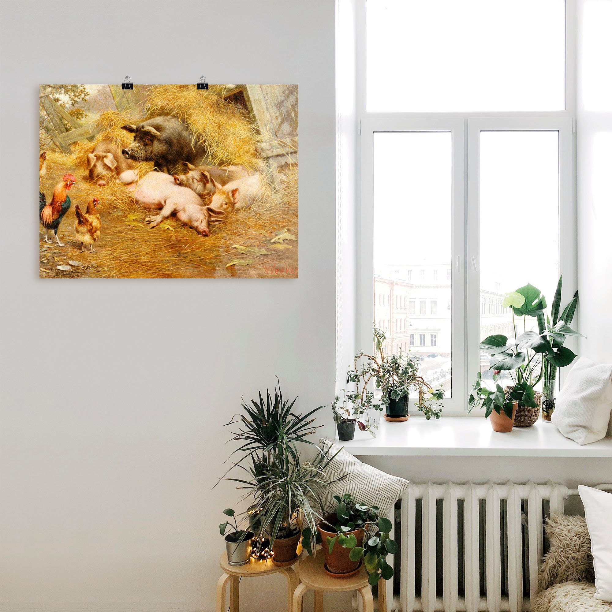 Artland Artprint Gelukkige dieren. als artprint op linnen, poster in verschillende formaten maten