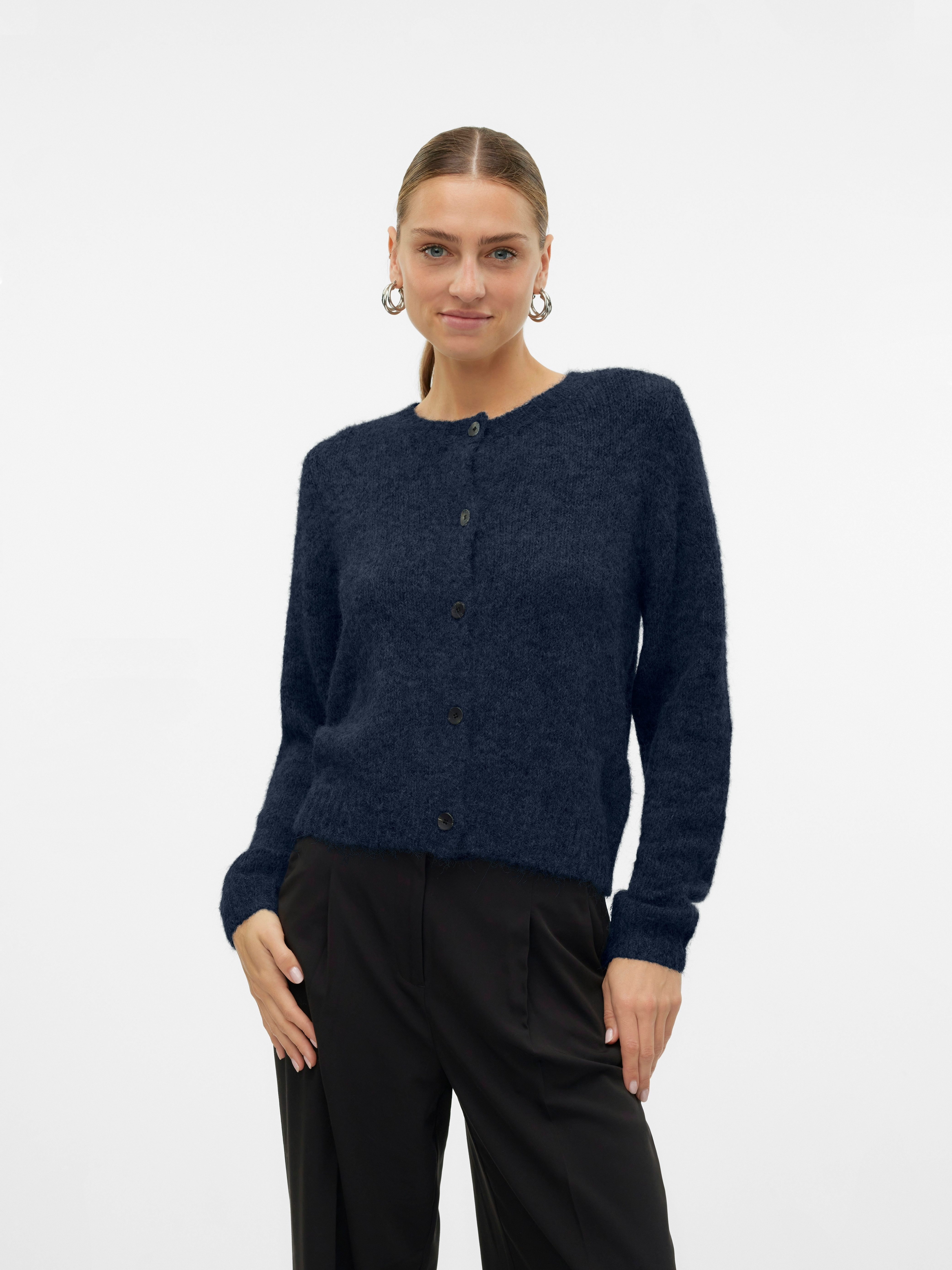 Vero Moda Vest VMNOVAH LS O-NECK BUTTON CARDI GA NOOS