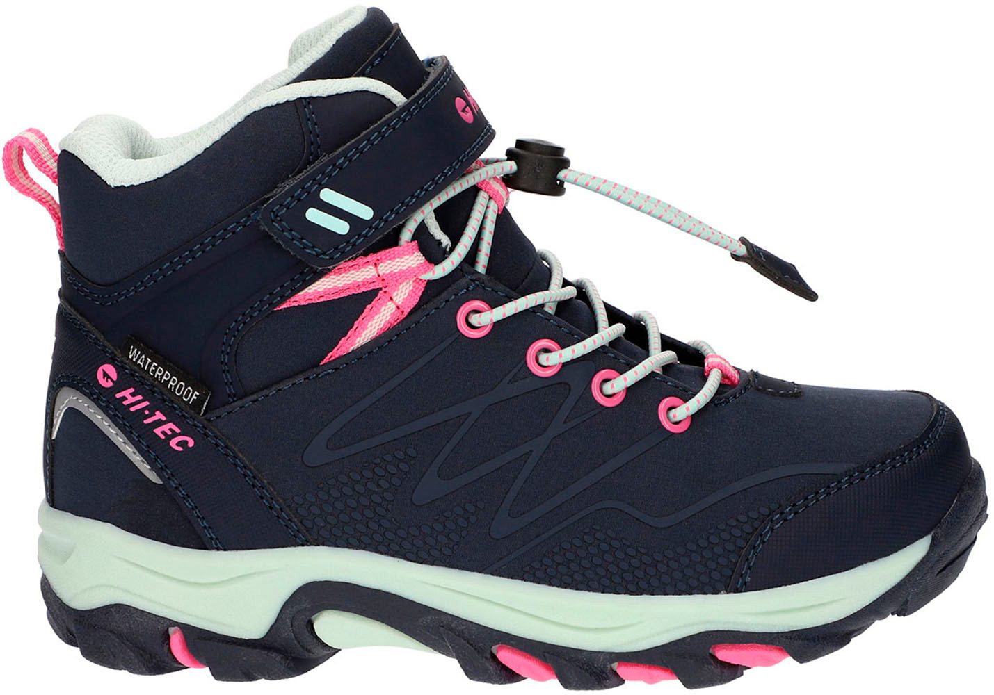 Hi-Tec Outdoorschoenen Hi-Tec Blackout Mid Wp Jrg Klit-/vetersysteem, waterdicht