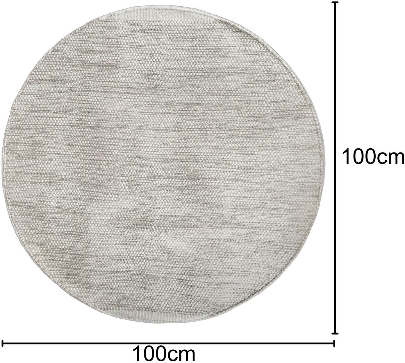Myflair Möbel & Accessoires Wollen kleed WOOLY DREAM met de hand geweven tweezijdig te gebruiken kleed, mêlee, zuivere wol, woonkamer