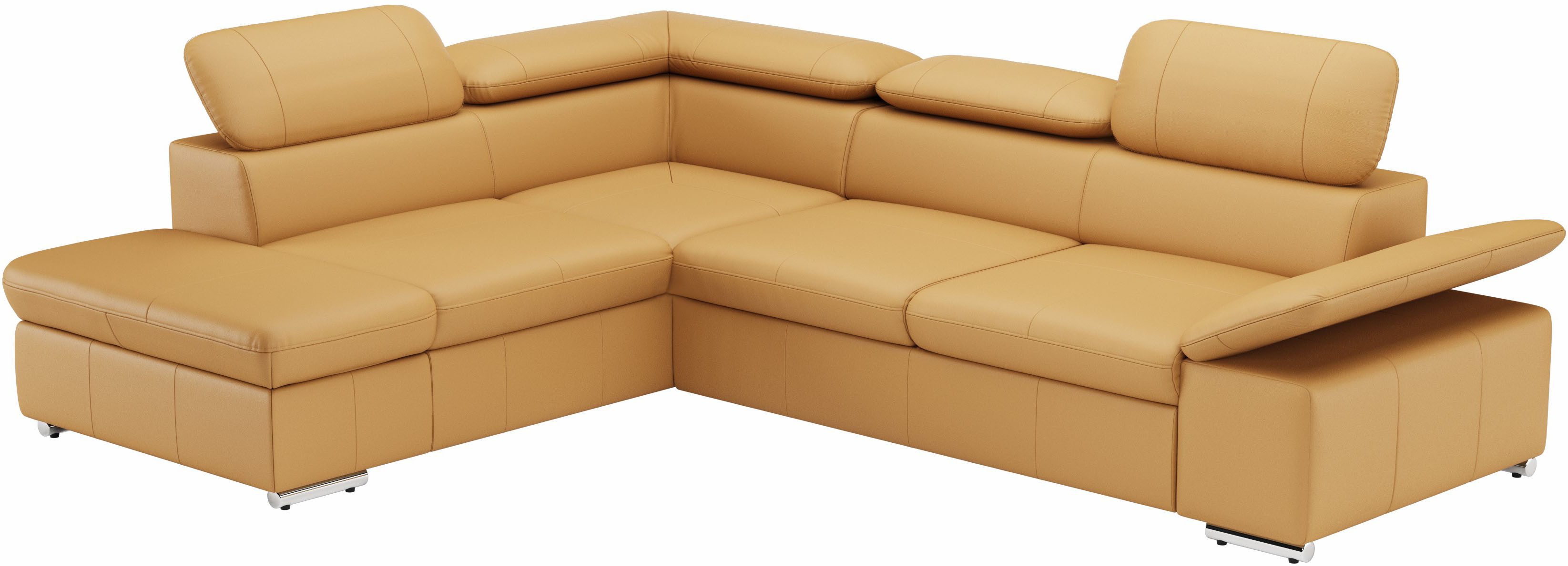 sit&more Hoekbank Valentine, L-vorm, bank met verstelbare arm- en hoofdsteun