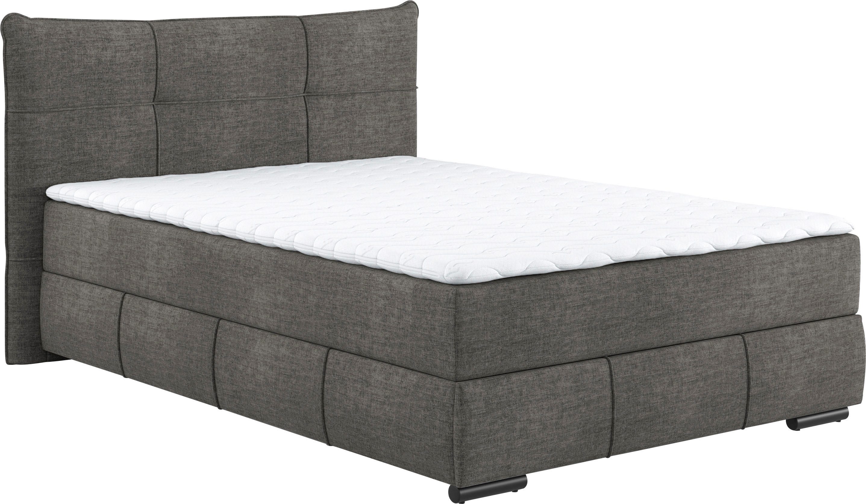 Mr. Couch Boxspring Brewdley met bedkist, incl. matras Topmatras en sierkussen, in verschillende hardheden beschikbaar