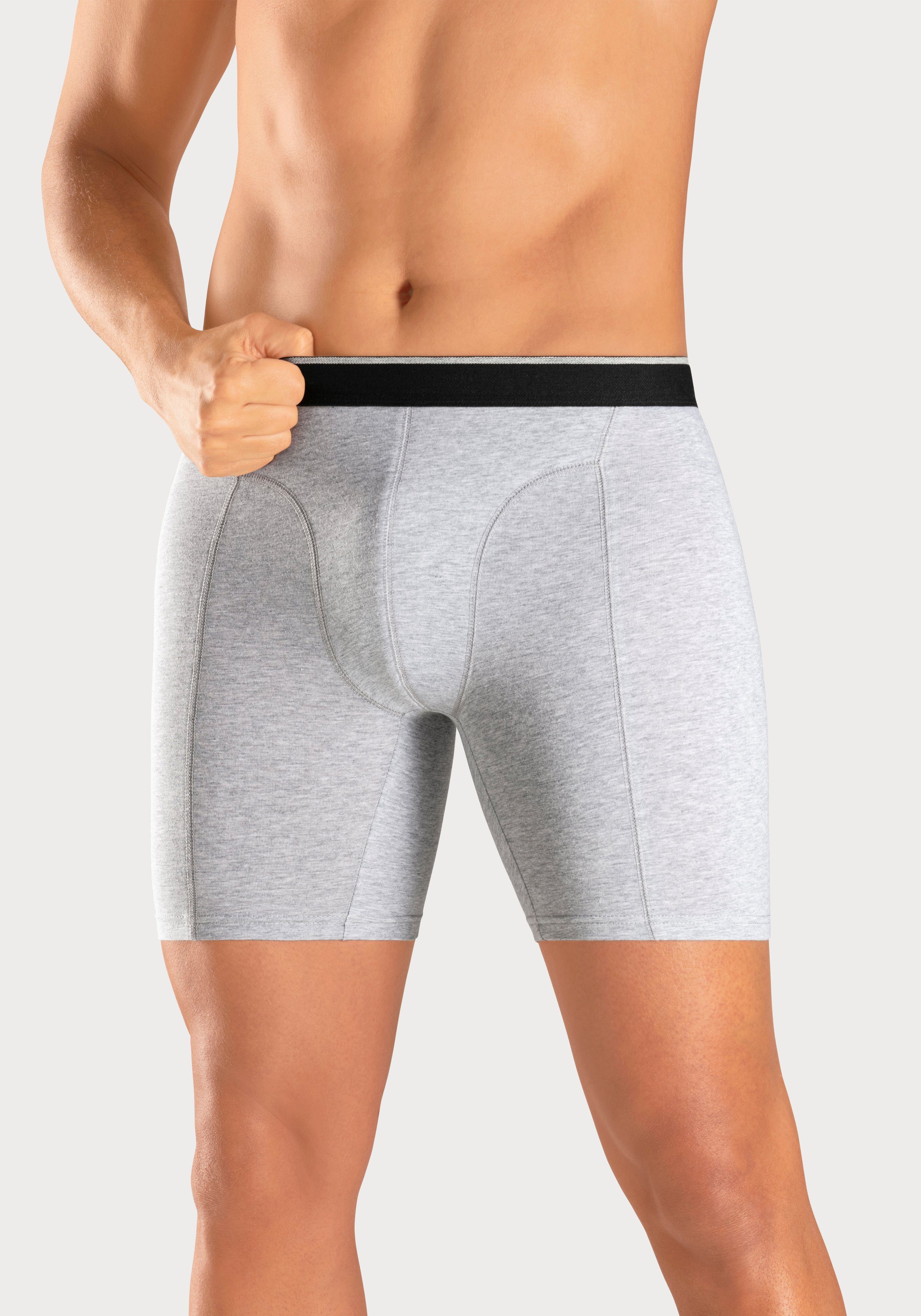 AUTHENTIC LE JOGGER Lange boxershort met twee kleuren geweven band en langere pijpen (set 5 stuks)