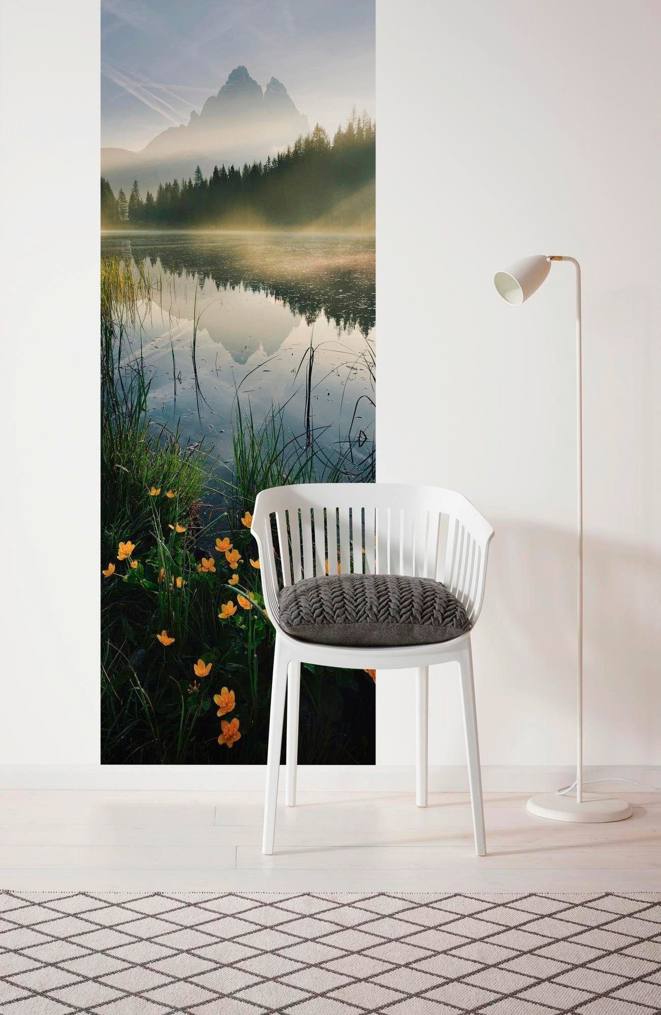Komar Vliesbehang Digitale print vlies - Morning Mist - Afmeting 100 x 280 cm (1 stuk)