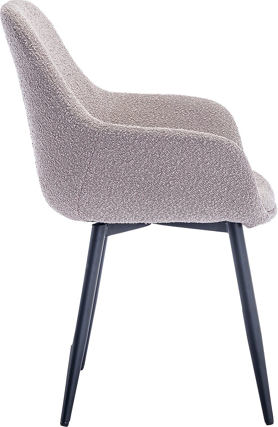 SalesFever Stoel met armleuningen moderne bouclébekleding (set, 2 stuks)