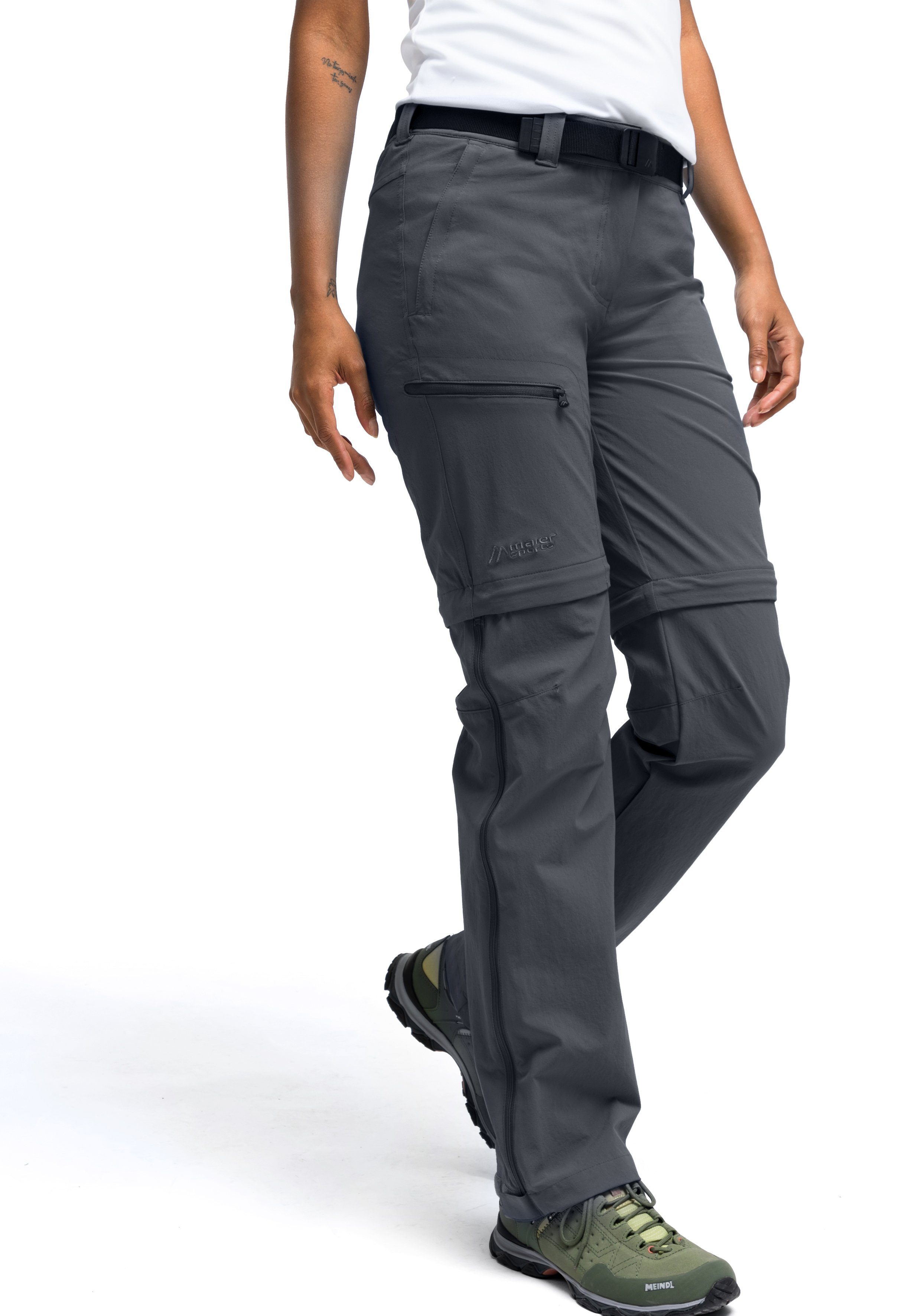 Maier Sports Functionele broek Nata Dames wandelbroek, afritsbare outdoorbroek, 3 zakken, regular fit