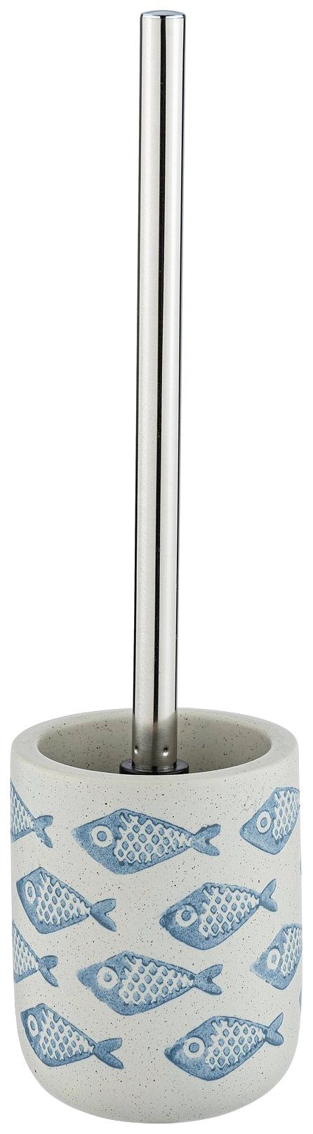WENKO Toiletset Aquamarijn gemaakt van keramiek (1 stuk) wc-accessoires maat L/B/H: 10/10/40 cm beige