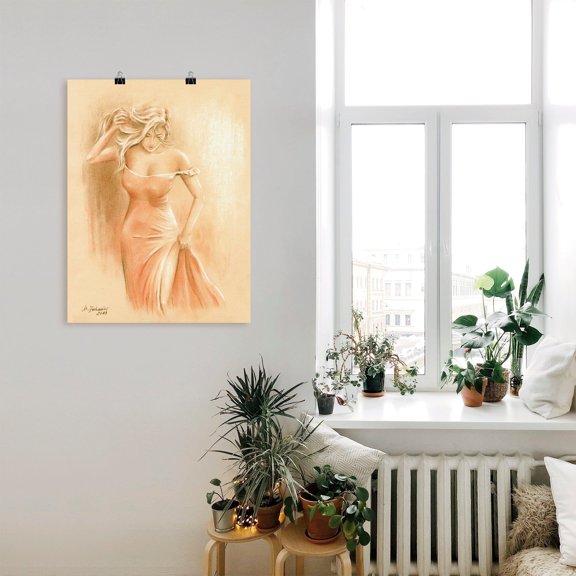 Artland Artprint Bochtig model als artprint op linnen, poster in verschillende formaten maten