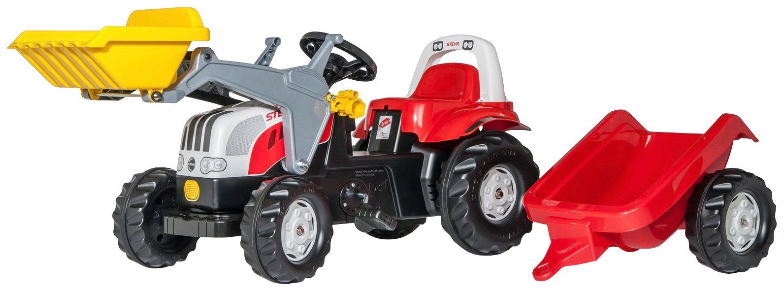 rolly toys® Trapauto RollyKid, Steyr CVT 6165 Tractor met trailer en lader