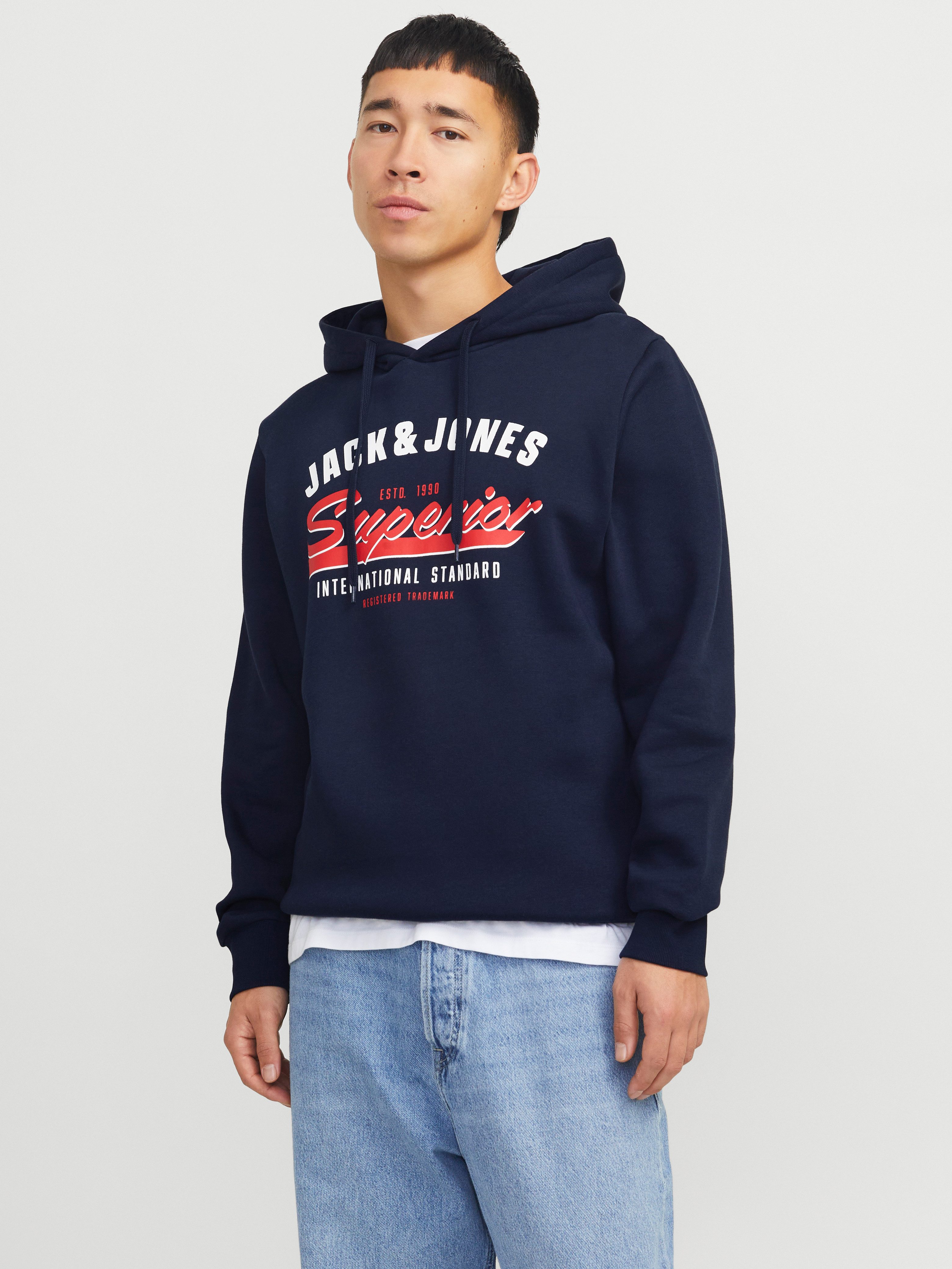 Jack & Jones Hoodie JJELOGO SWEAT HOOD 2 COL 24/25 NOOS