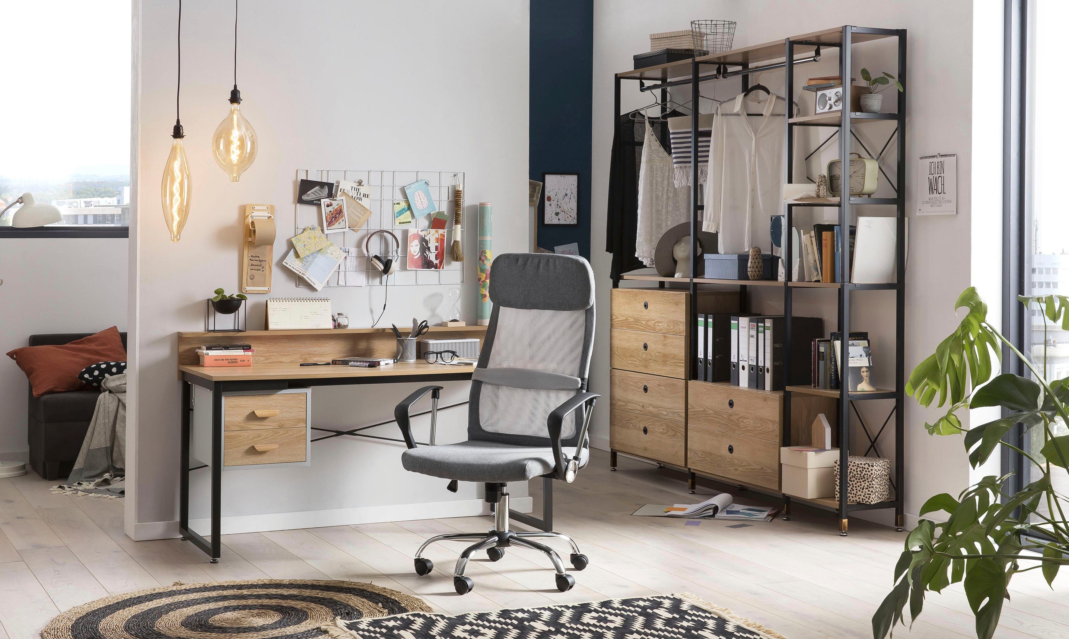 INOSIGN Bureau Wenzel Werkblad acacia decor, geschikt voor het thuiskantoor, laptoptafel