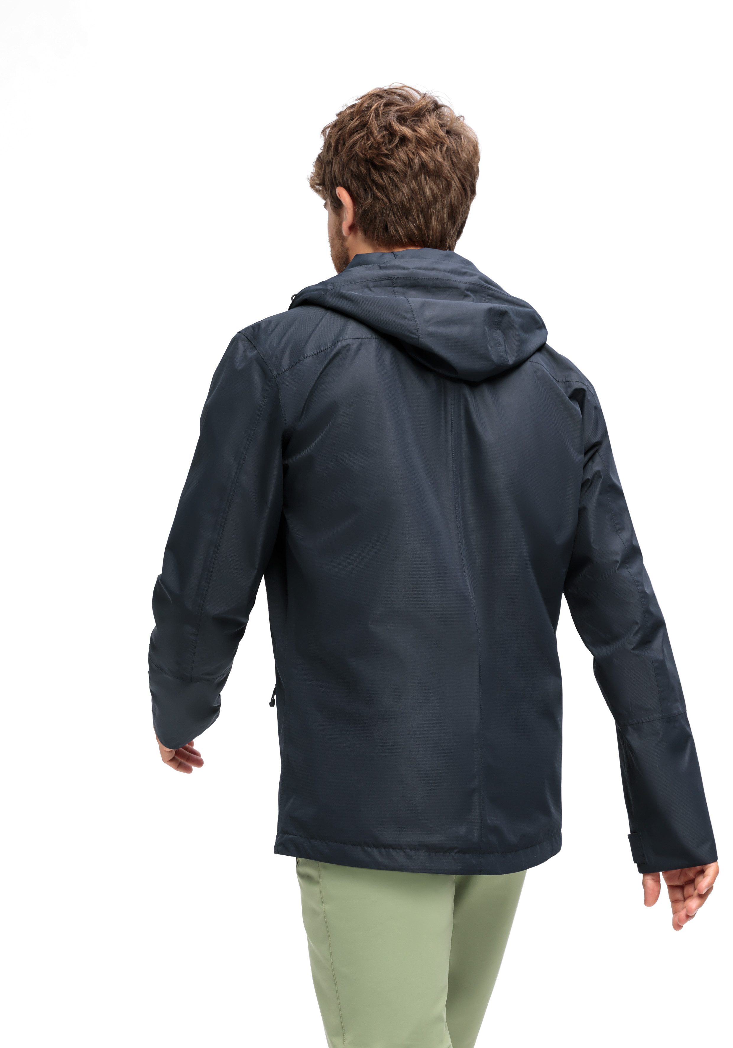 Maier Sports Outdoorjack Abbenstein M Heren jacke waterdicht, functionele jas met 2 buitenzakken + binnenzak