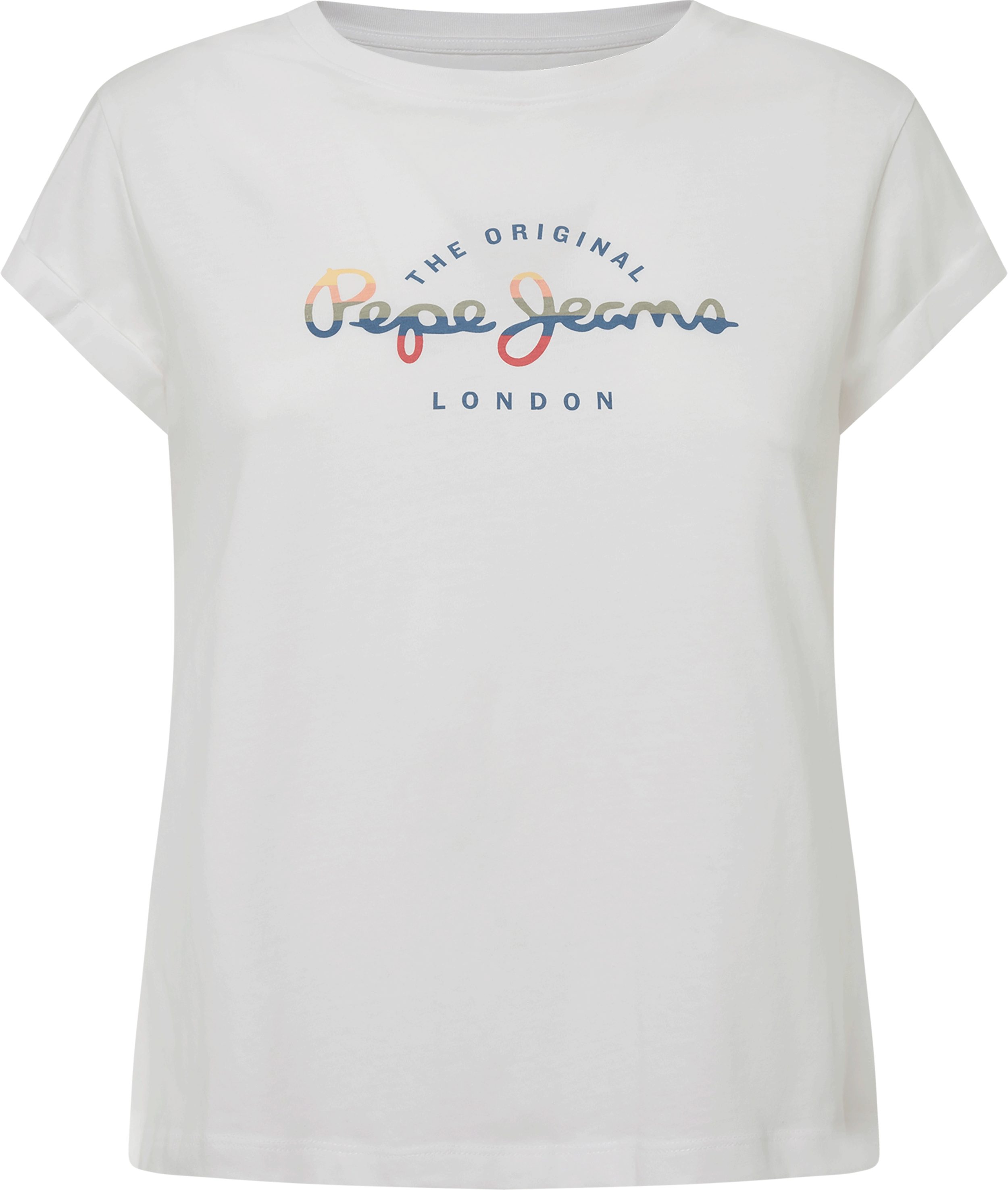Pepe Jeans T-shirt EVETTE met mouwen met omslagzoom