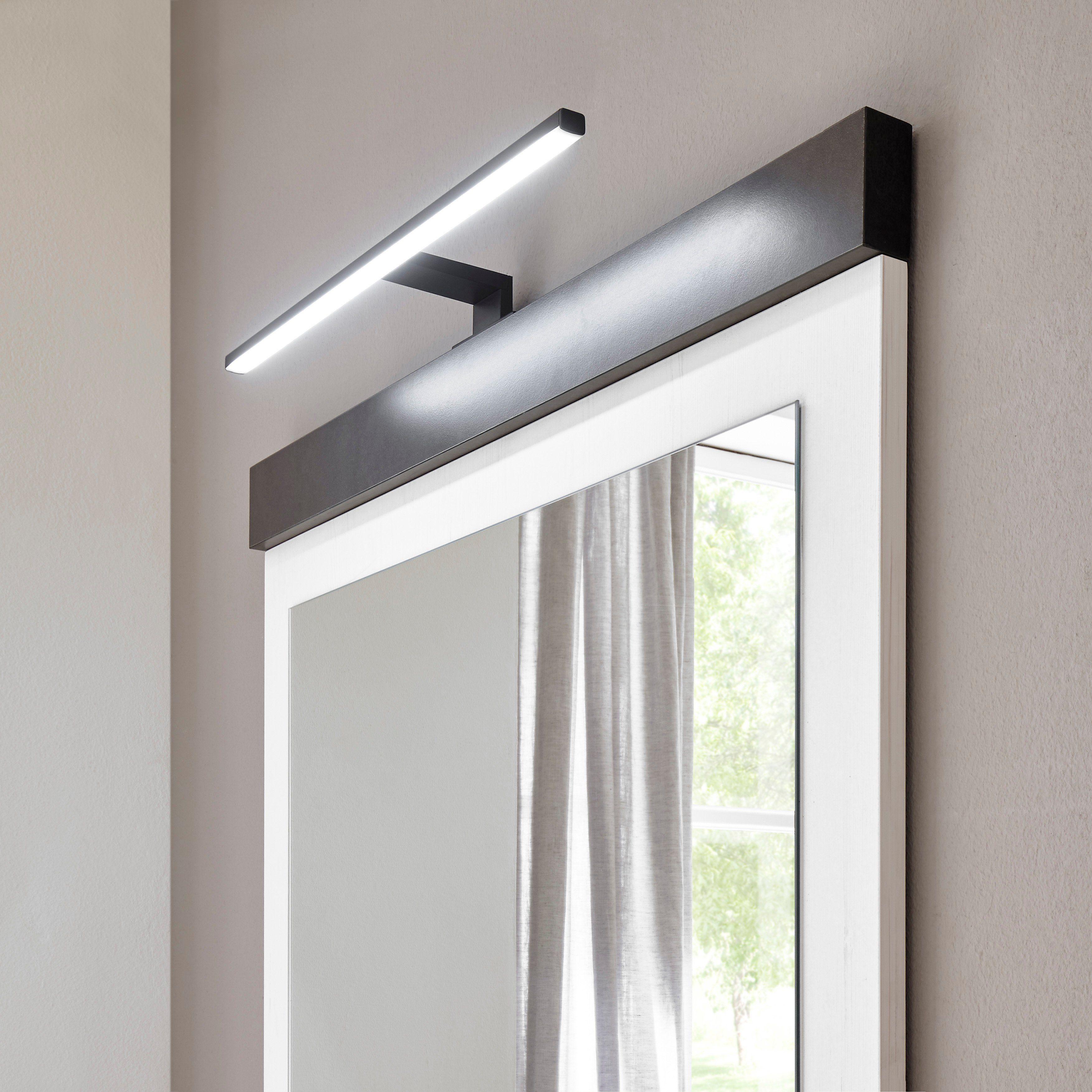 Home affaire Badkamerserie SHERWOOD, Bad im modernen Design, 3-teiliges Badezimmer in houtdecor, met schuurdeurbeslag en apothekersgrepen van metaal (3-delig)