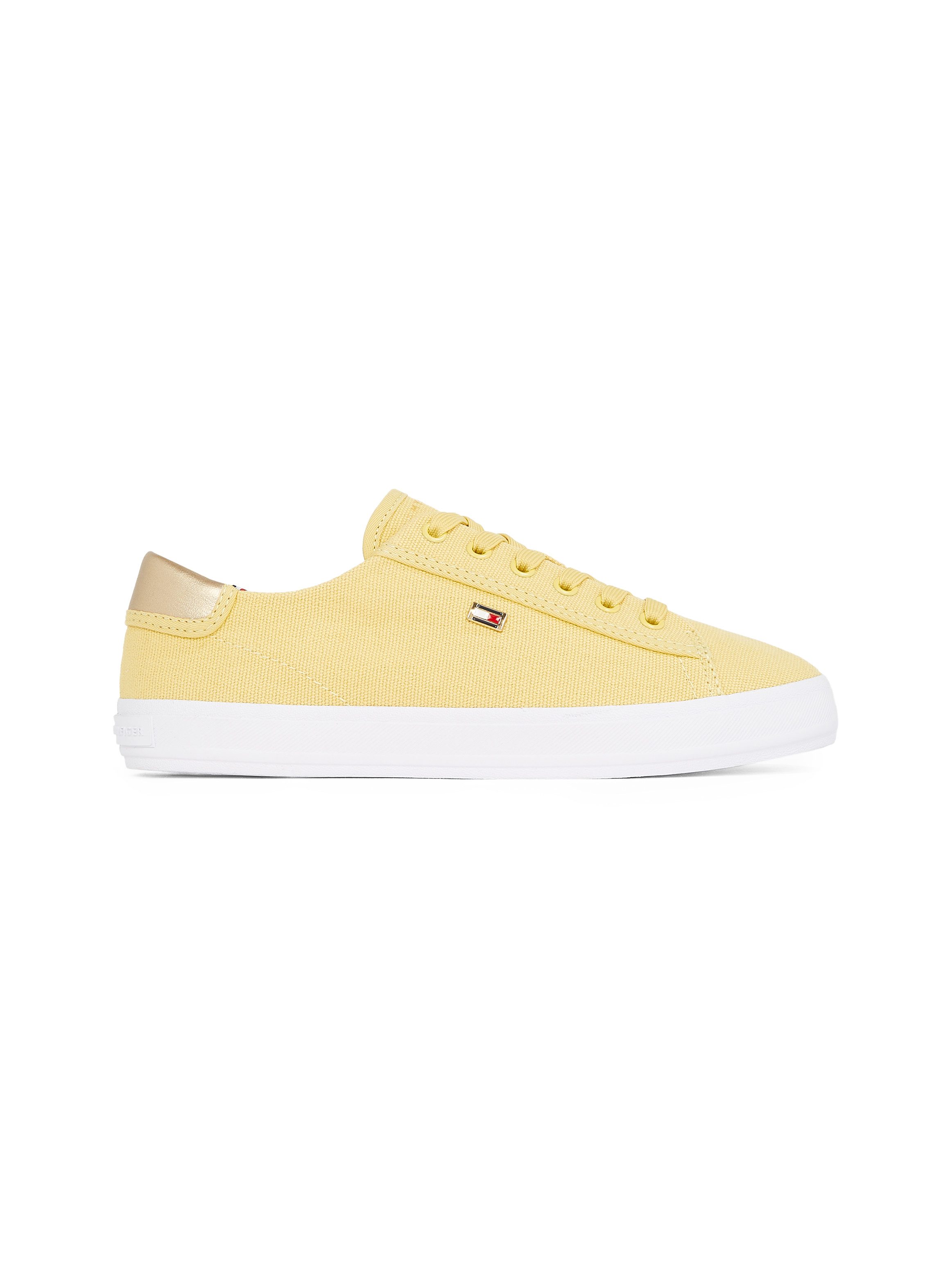 Tommy Hilfiger Plateausneakers VULC CANVAS LACE UP SNEAKER , vrijetijdsschoen, lage schoen, veterschoen, in smalle vorm