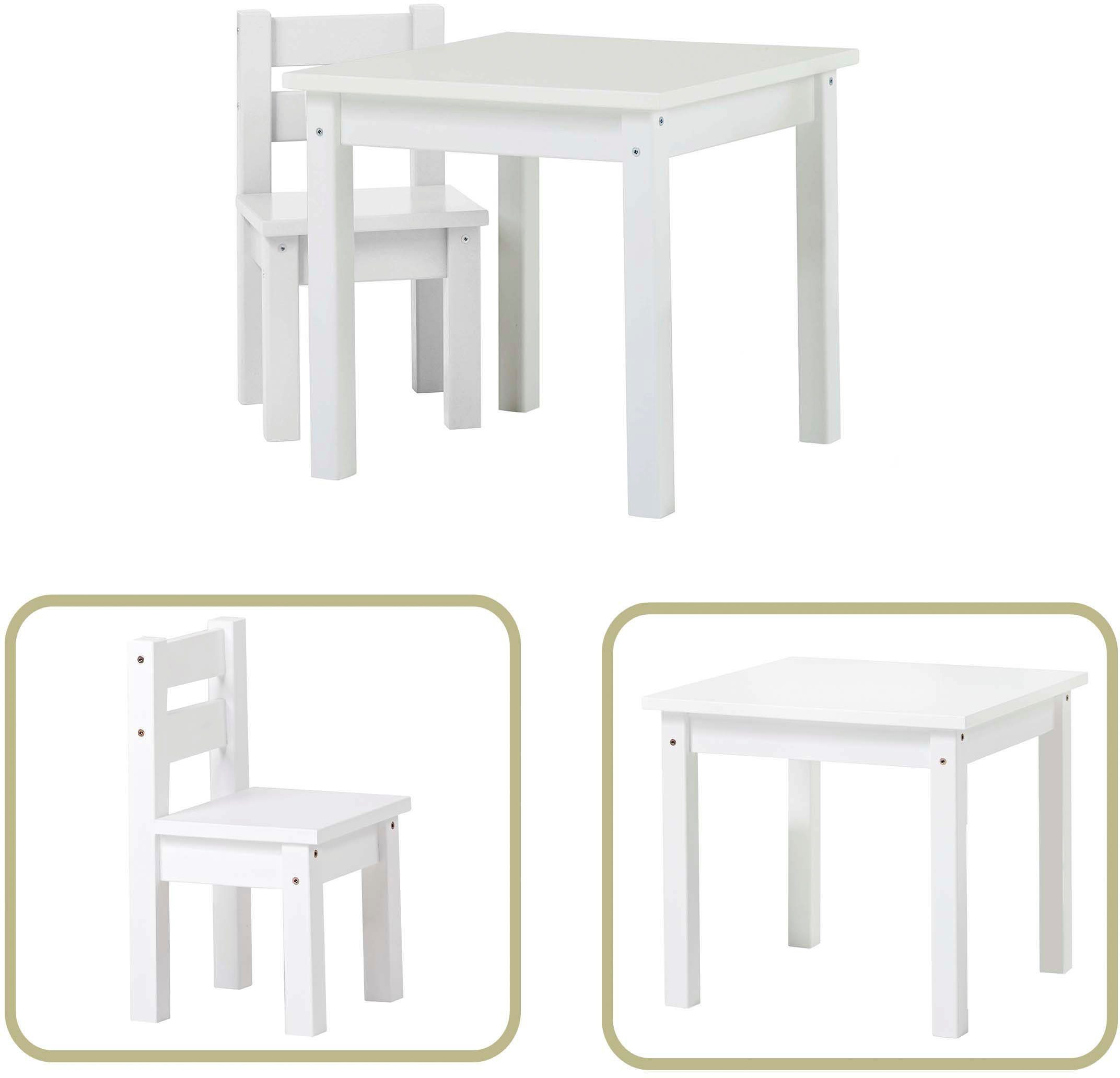 Hoppekids Kinderzithoek MADS kinderzithoek in vele kleuren, met een stoel (set, 2-delig) bankjes & fauteuils wit