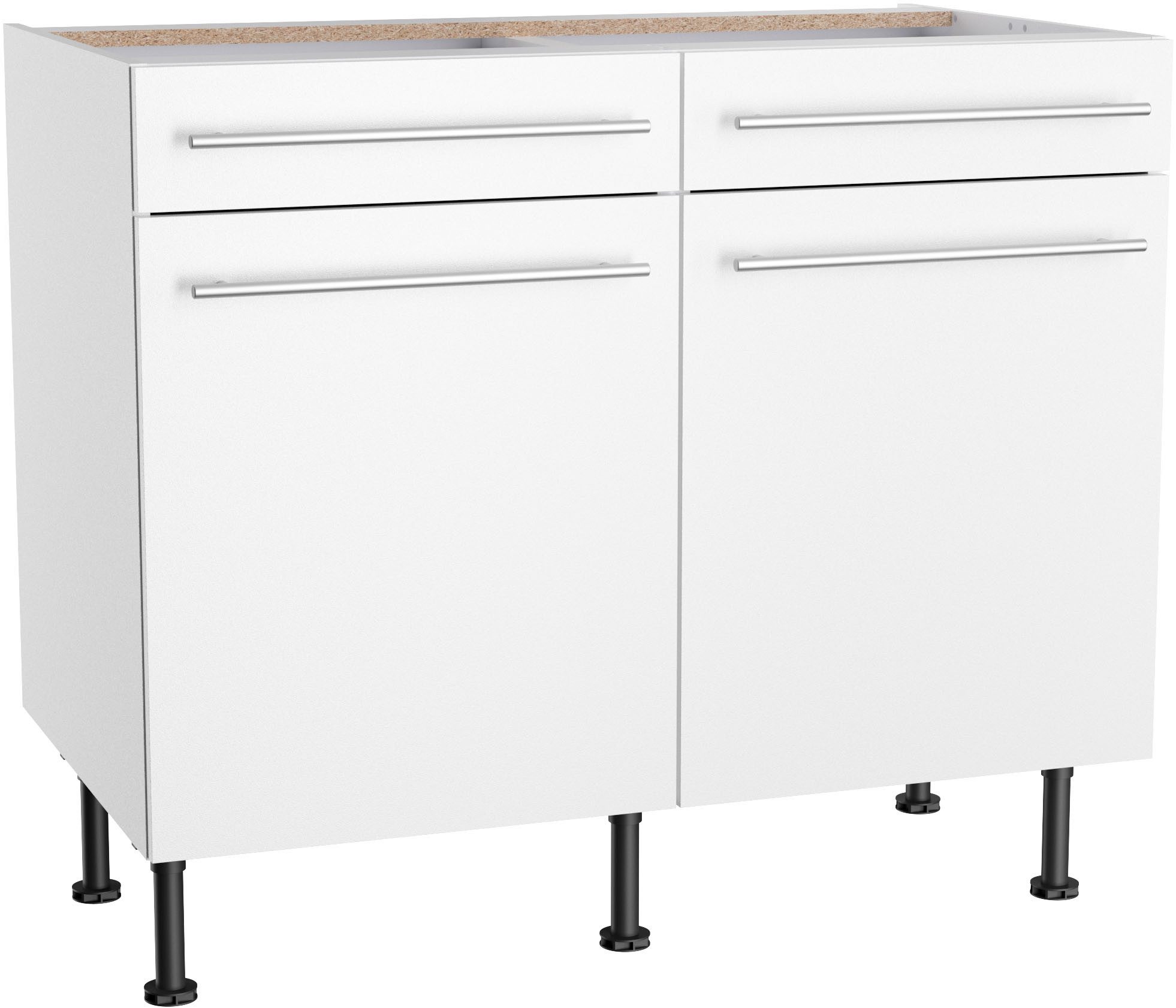 OPTIFIT Onderkast Bern2 Breedte 100 cm, 2 deuren, 2 lades, 1 legplank
