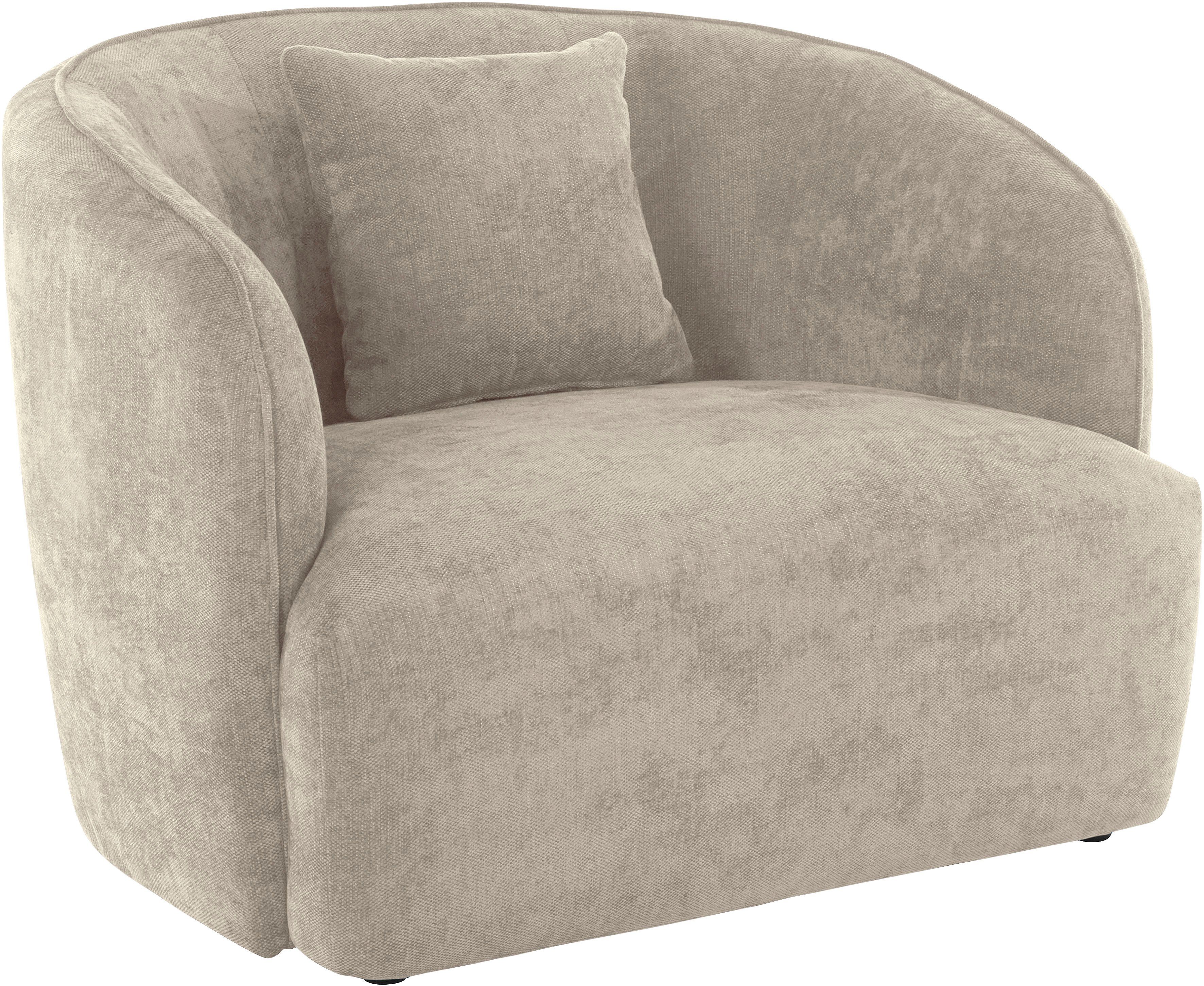 andas Fauteuil Kreukelzone ook met bouclé-bekleding