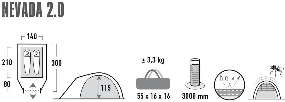 High Peak Koepeltent Tent Nevada 2.0