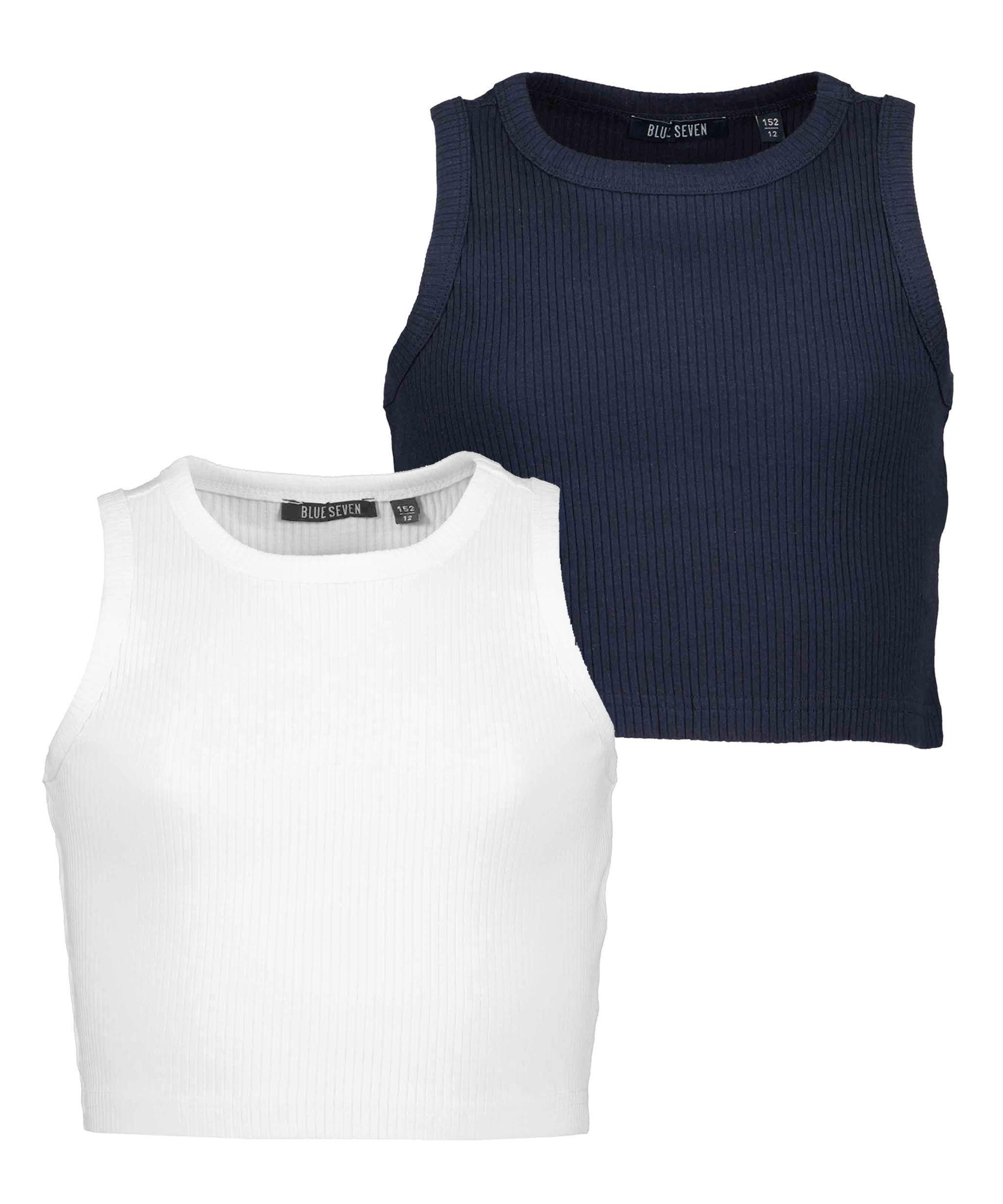 Blue Seven Muscle-shirt Blue Seven tiener meisjes crop tops (2-delig) meisjes shirts & tops maat 164 multicolor