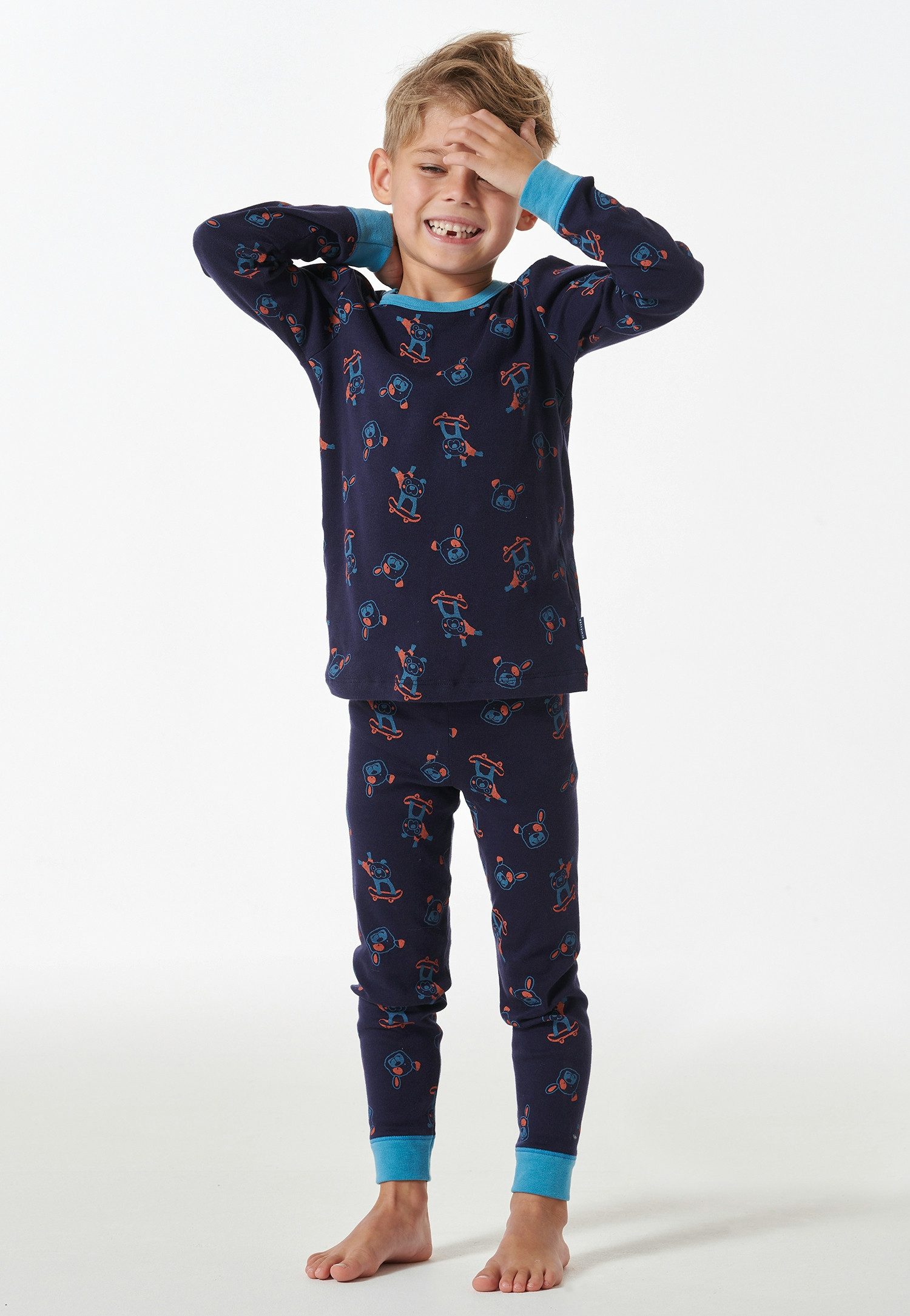 Schiesser Pyjama met all-over print (2-delig)