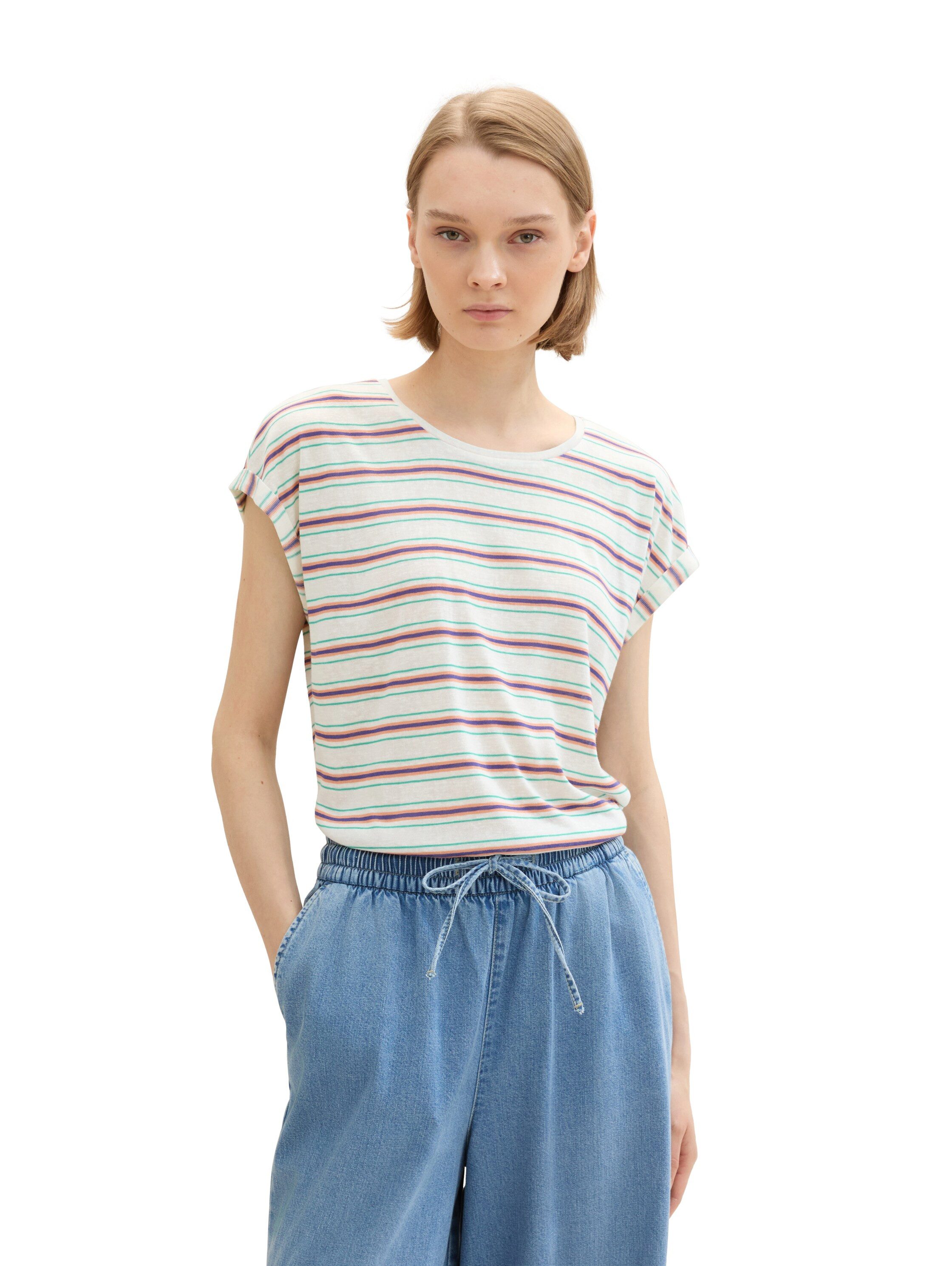 Tom Tailor Denim T-shirt met zijsplit