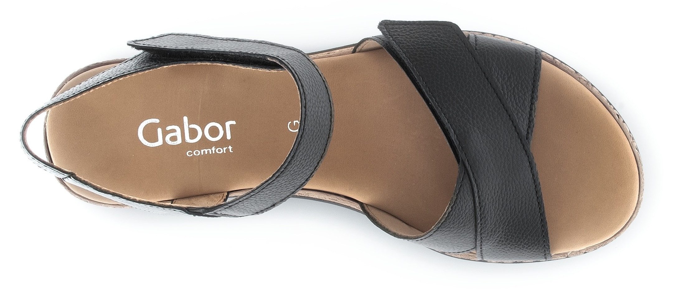 Gabor Sleehaksandaaltjes Genua , riemchensandaal, comfort-schoen, zomerschoen, stretchinzet, breedte g