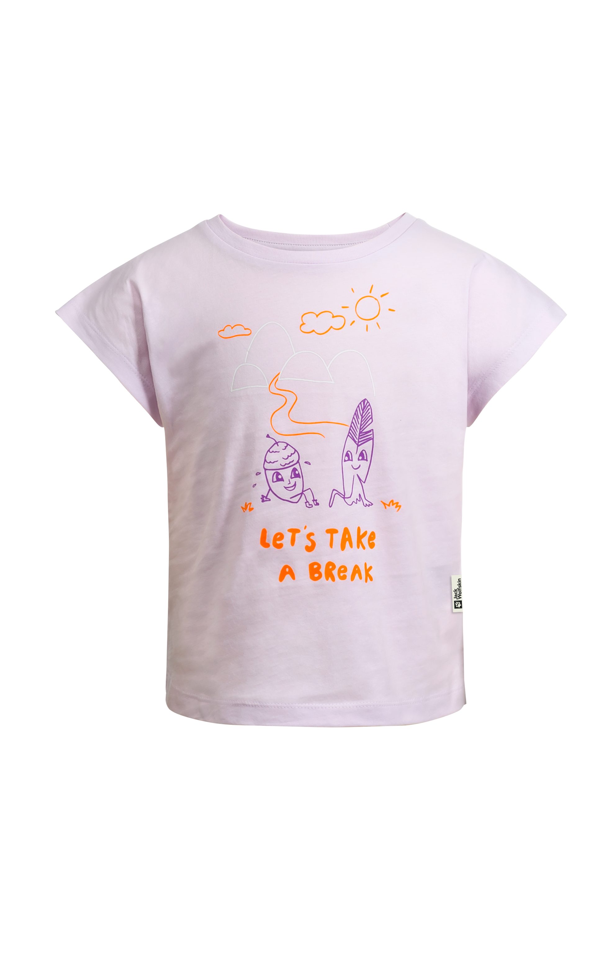Jack Wolfskin T-shirt TAKE A BREAK T G voor meisjes met een schattige print
