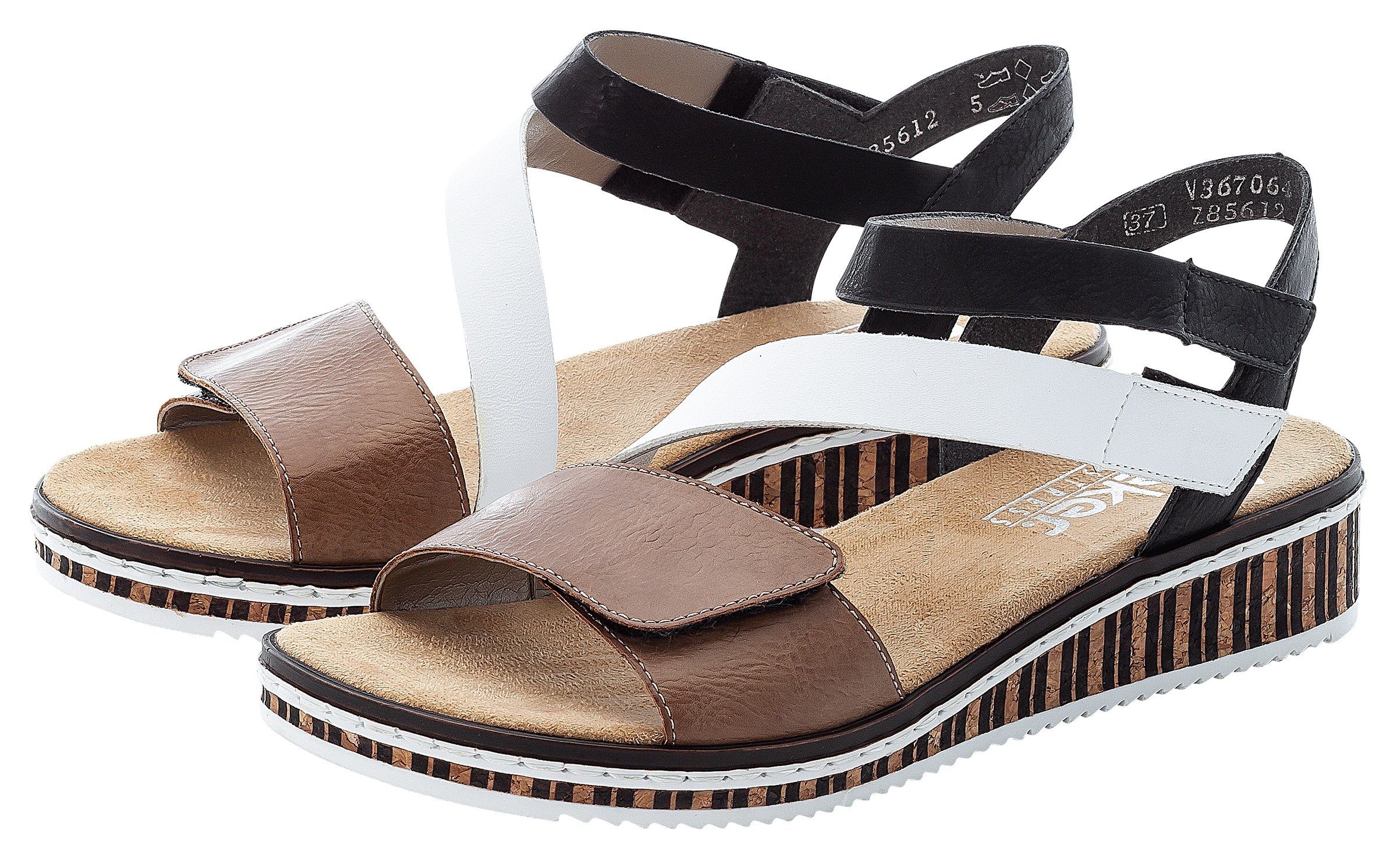 Rieker Sandalen zomerschoen, sandaal, sleehak, in moderne look