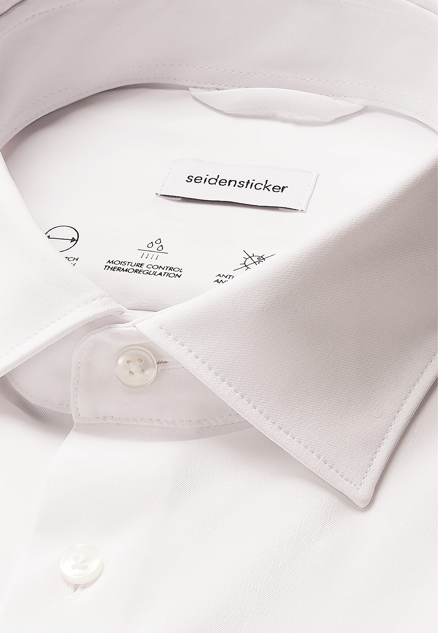 seidensticker Businessoverhemd Zwarte roos Slim Kentkraag uni