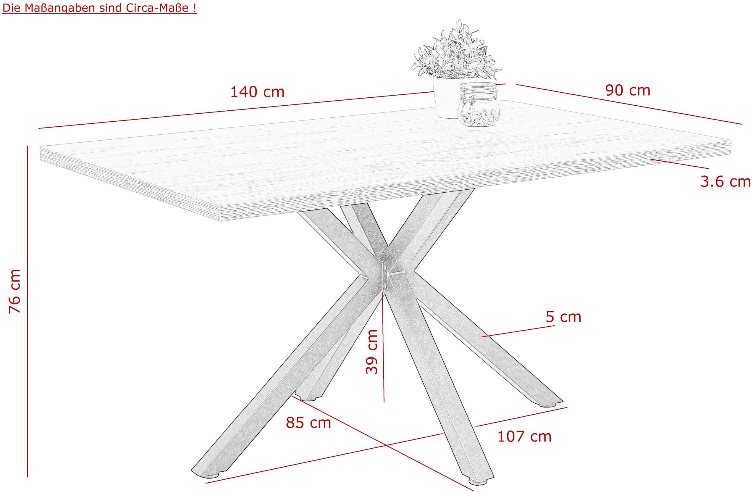 HELA Eettafel Cleo I T Breedte ca. 140 cm