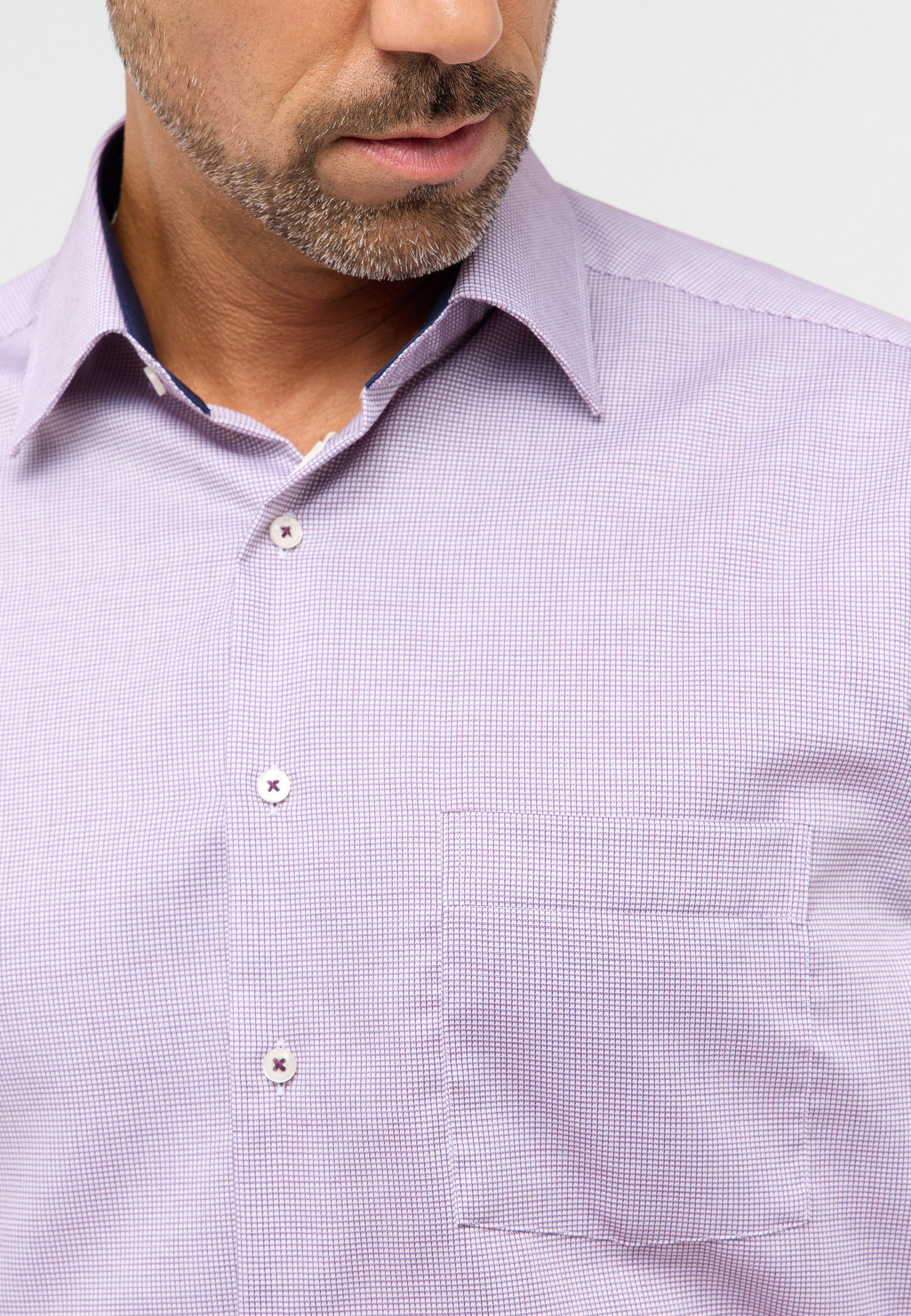 Eterna Overhemd met lange mouwen MODERN FIT NON IRON (strijkvrij)