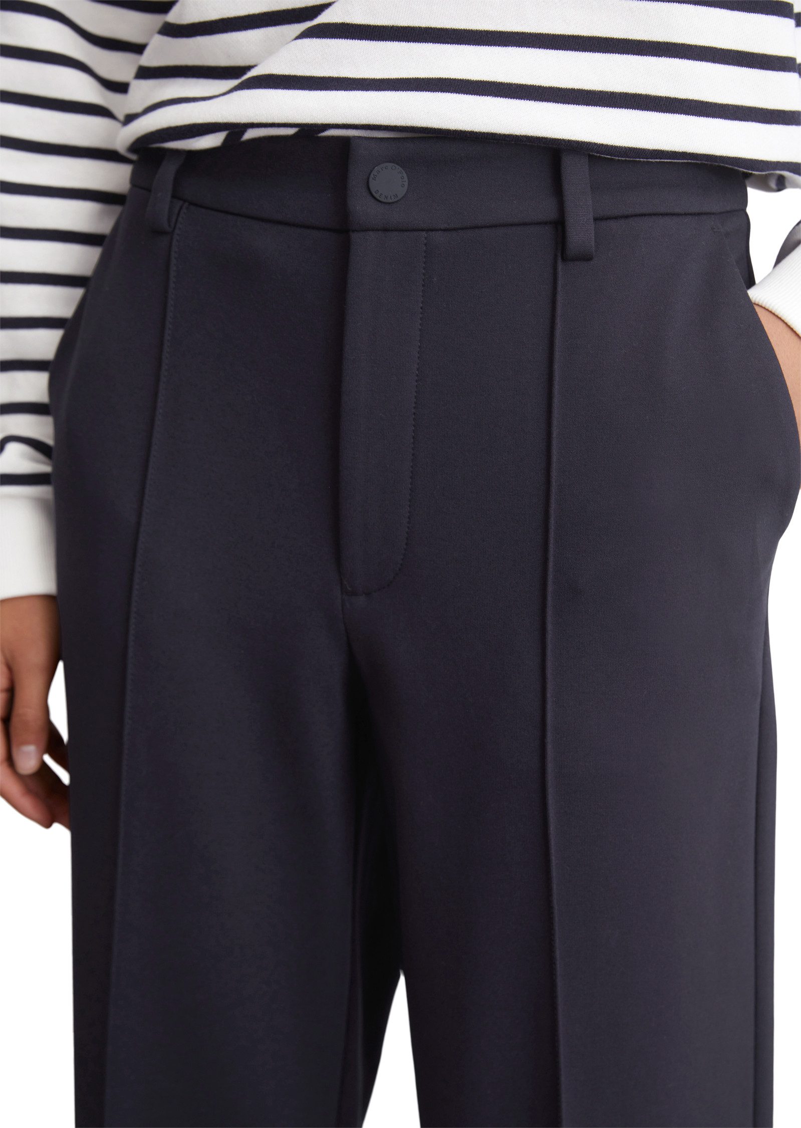 Marc O'Polo DENIM Jerseybroek Glad zachte handgreep met decoratieve deelnaad aan de voorkant