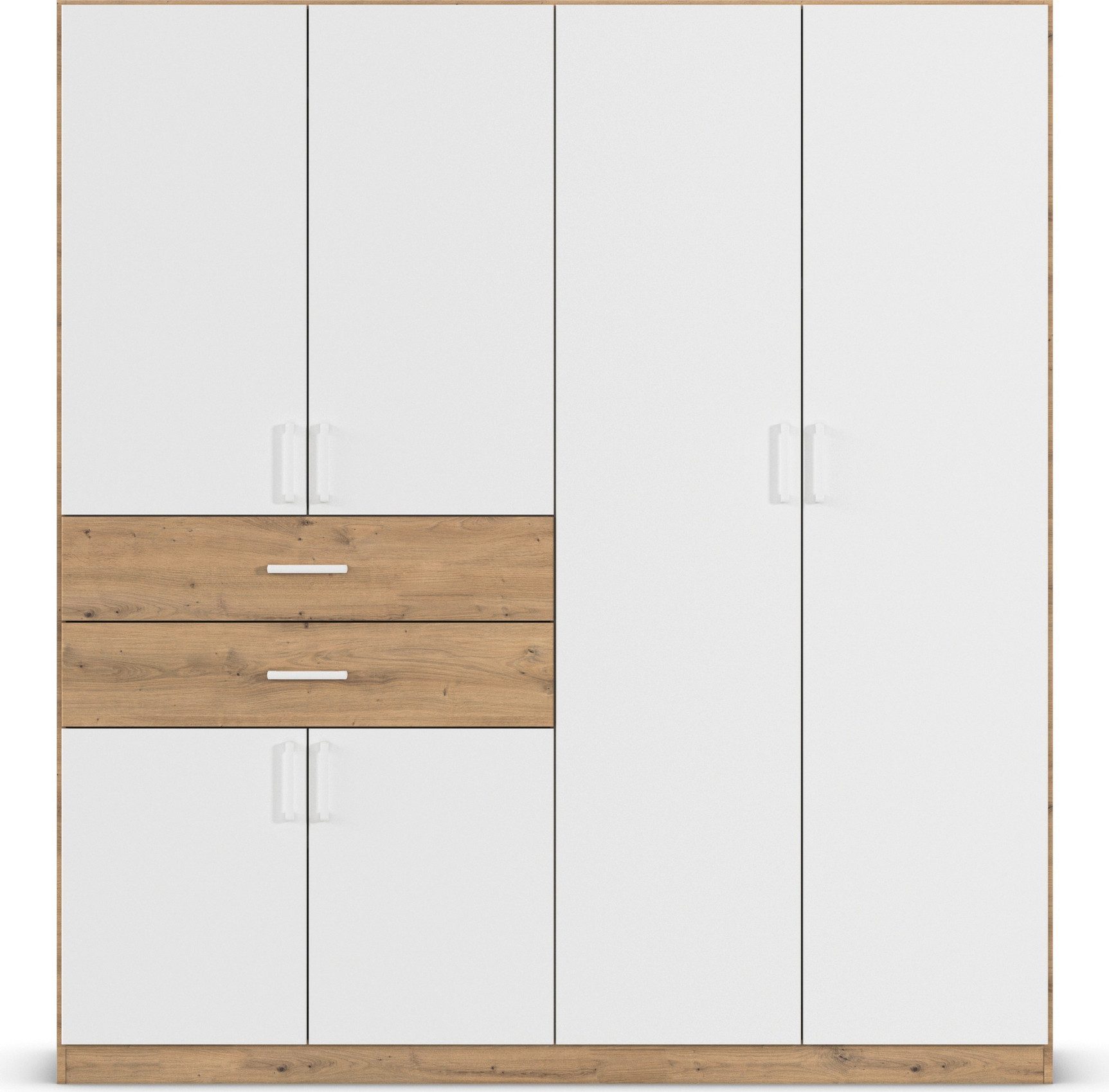 rauch Draaideurkast Kledingkast kast garderobe MAIKA met decor-front 2 lades, in verschillende breedtes, hoogtes, kleuren, made in germany