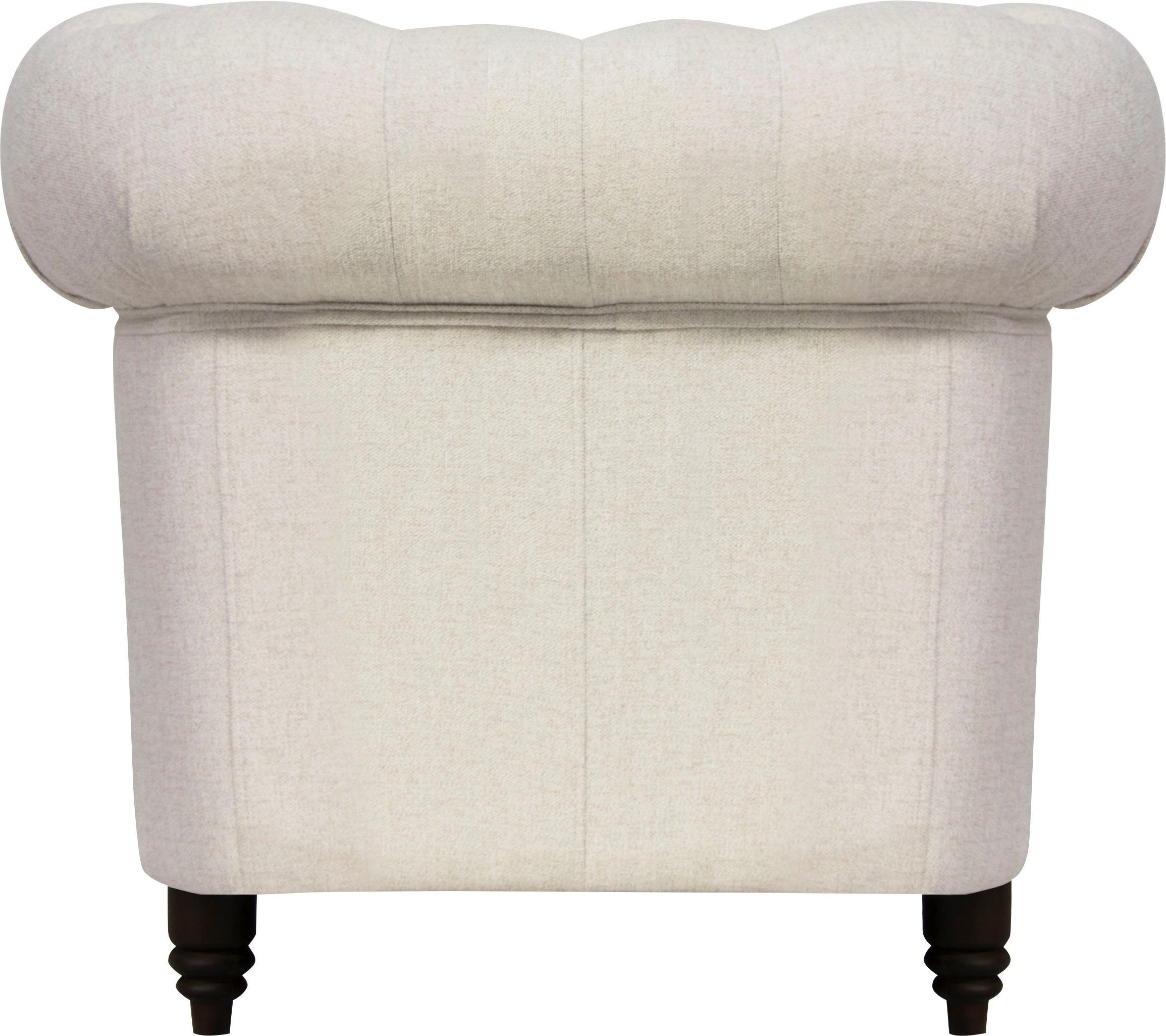 Home affaire Chesterfield-fauteuil Aarburg fauteuil luxueuze capitonnage en siernagels in chesterfield-design