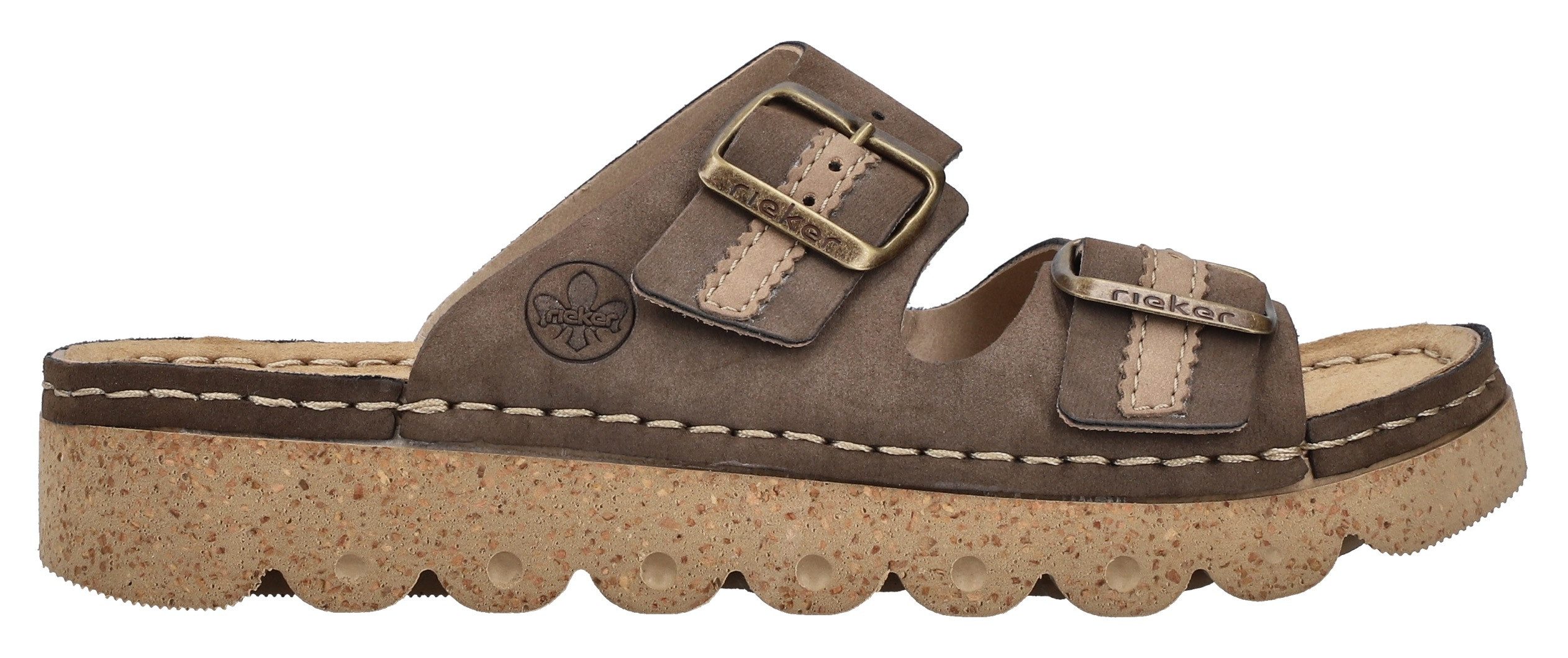Rieker Slippers Zomerschoen, slippers, pantoffel met verstelbare gespen