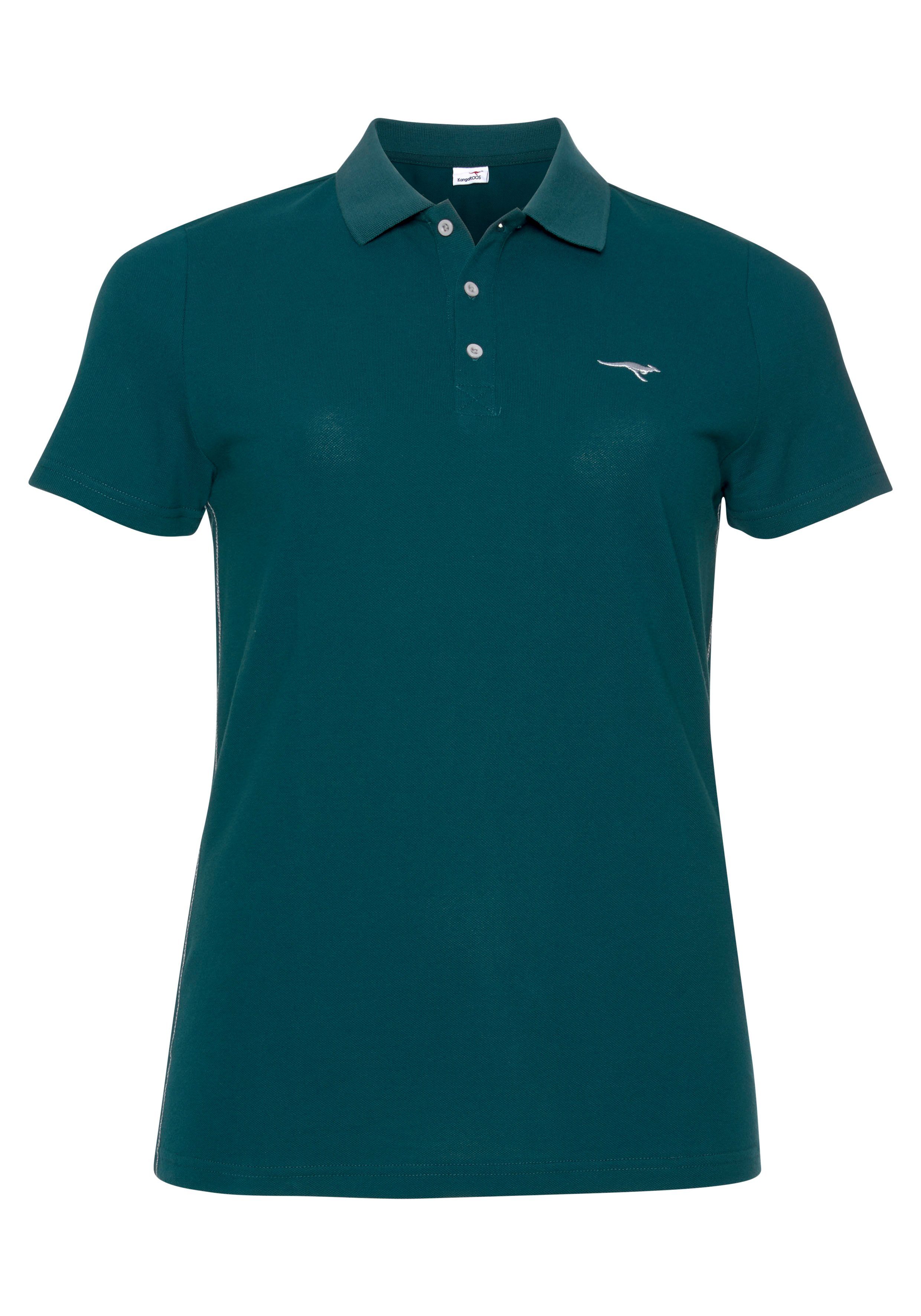 KangaROOS Poloshirt Korte mouwen, effen, polokraag, van katoen