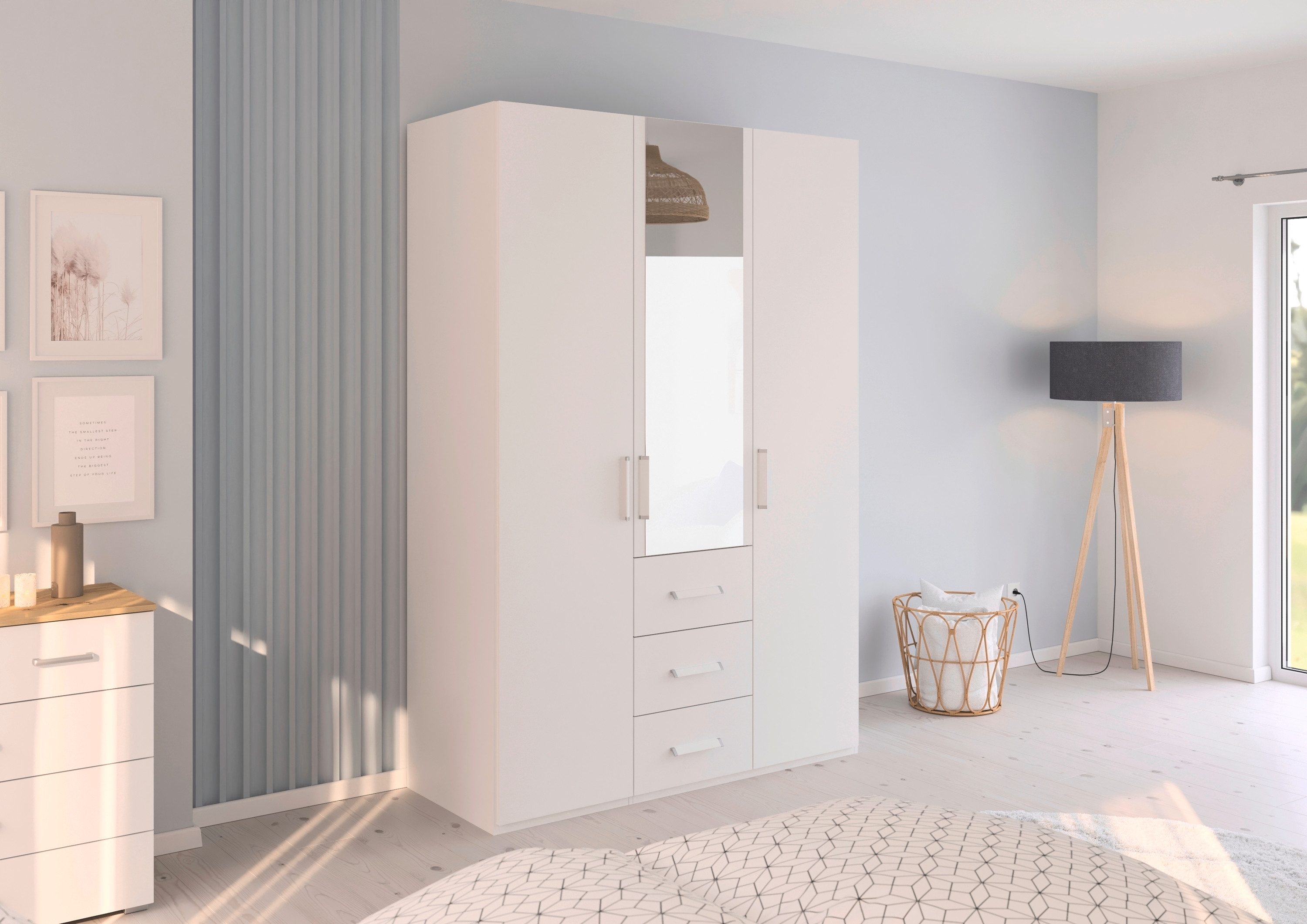 rauch Draaideurkast Kledingkast Kast Garderobe Slaapkamerkast EVELYN in elegante stijl met lades 3 breedtes en 2 hoogtes made in germany