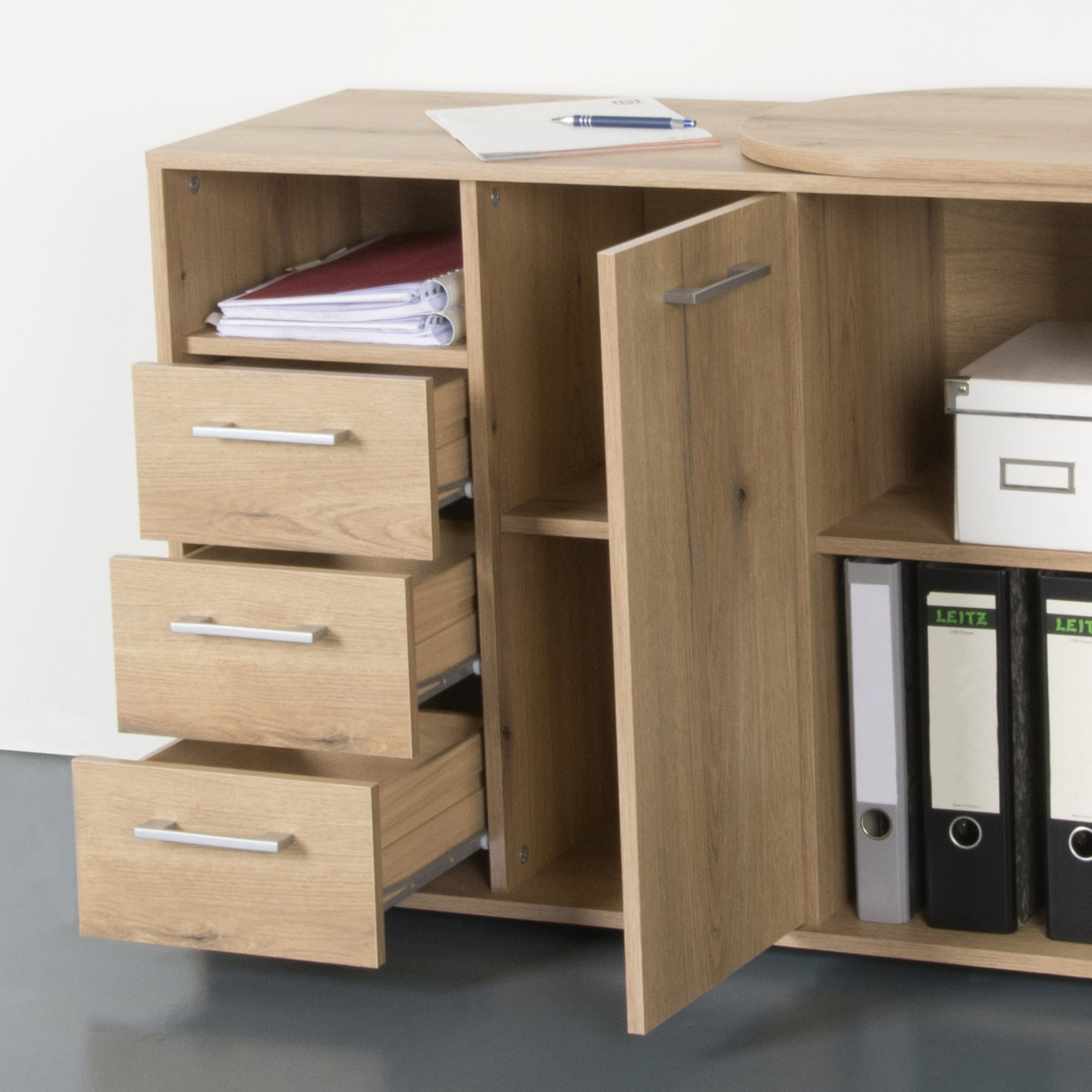 VOGL Möbelfabrik Bureau draaibaar tafelblad, ruimtebesparend, made in germany
