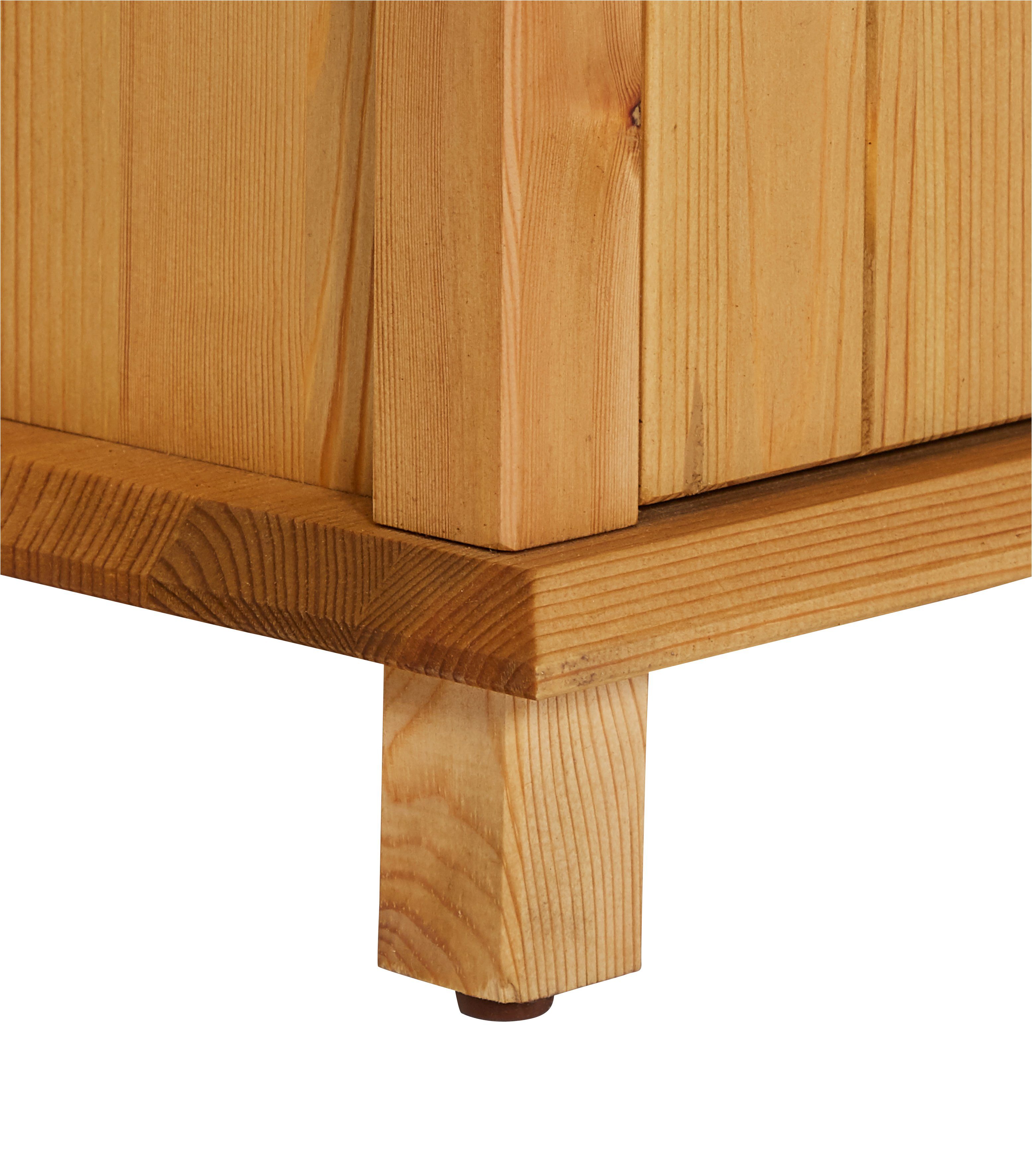 Home affaire Wastafelonderkast Vili Breedte 60 cm, badkamerkast van massief hout, metalen grepen