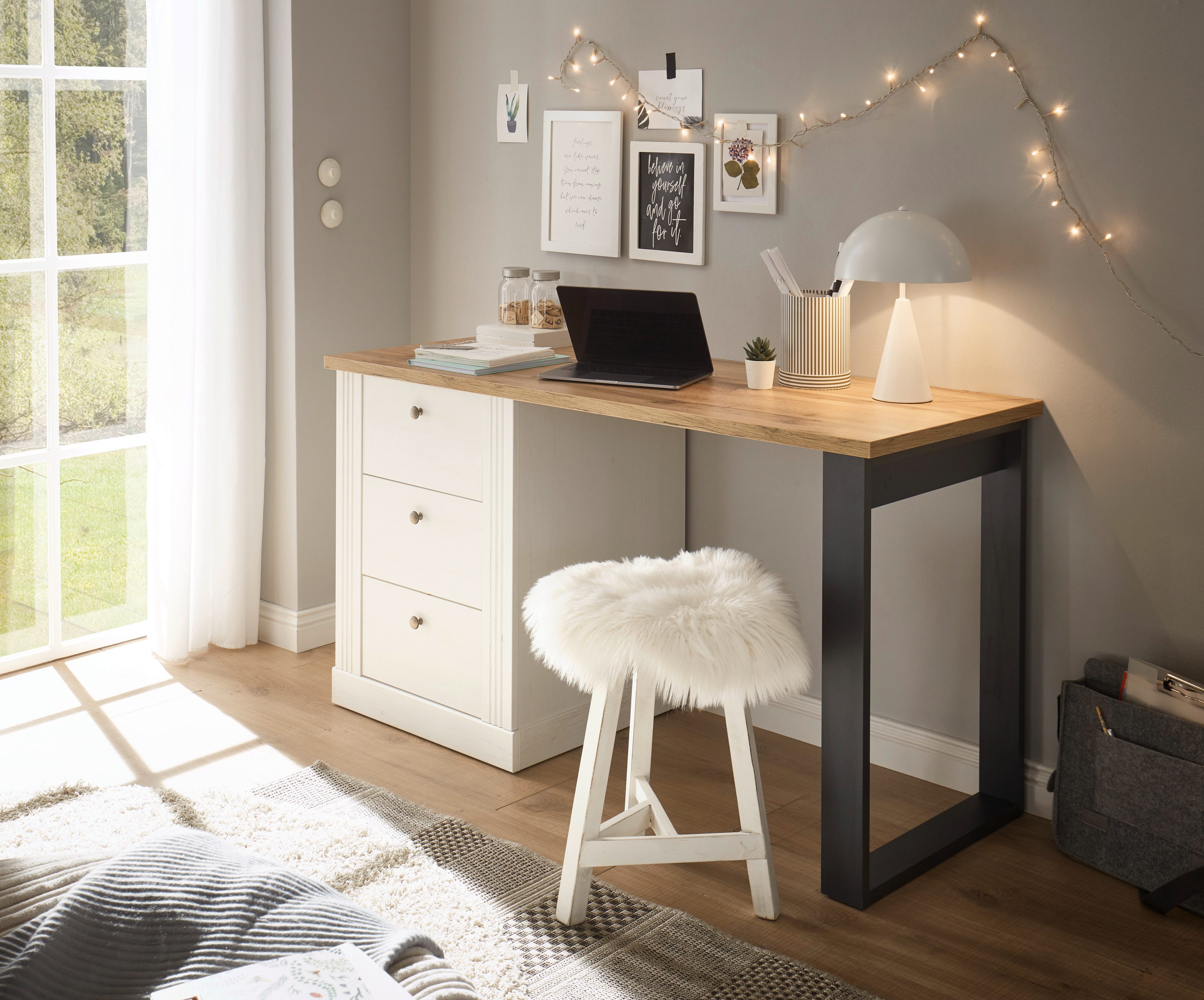 Home affaire Bureau Westminster in romantische landelijke stijl, breedte 138 cm, exclusief by otto