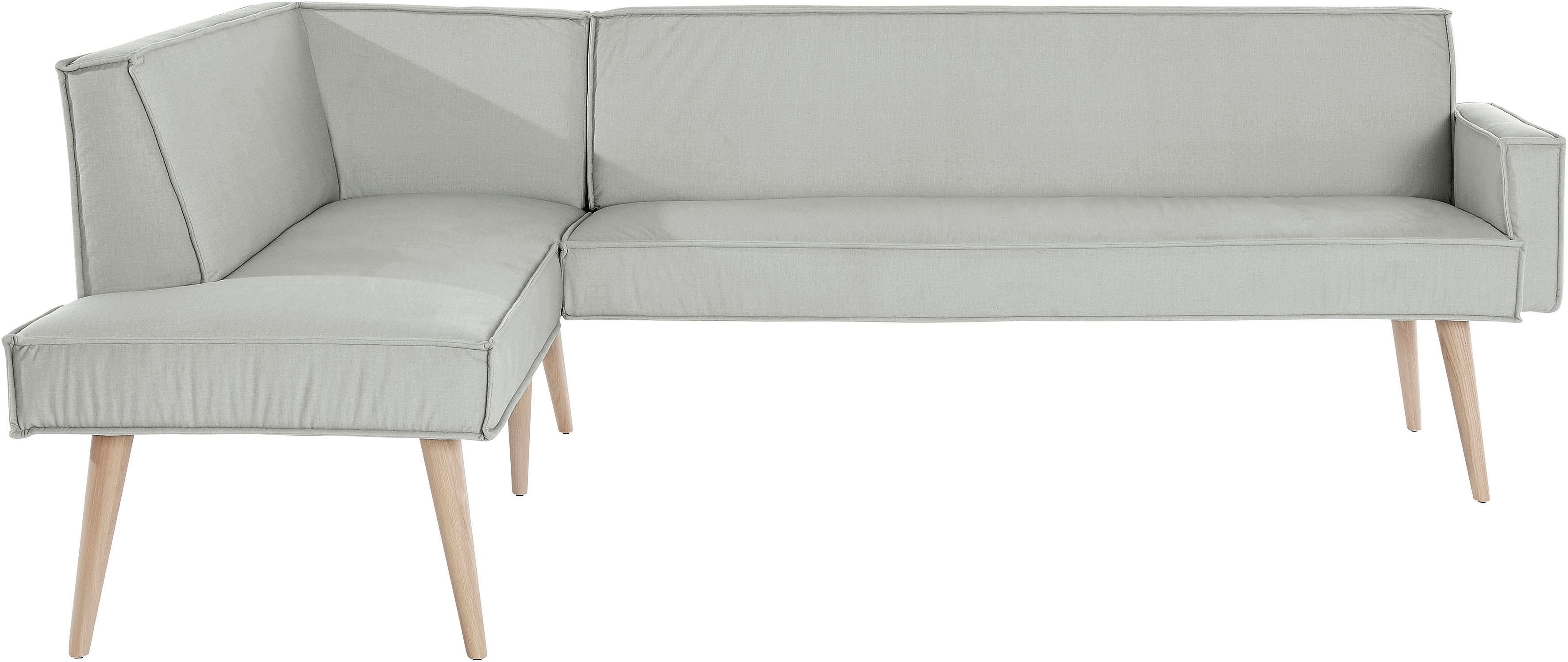 exxpo - sofa fashion Hoekbank Lungo, moderne paspelnaad, comfortabel en elegant, hoge houten voet