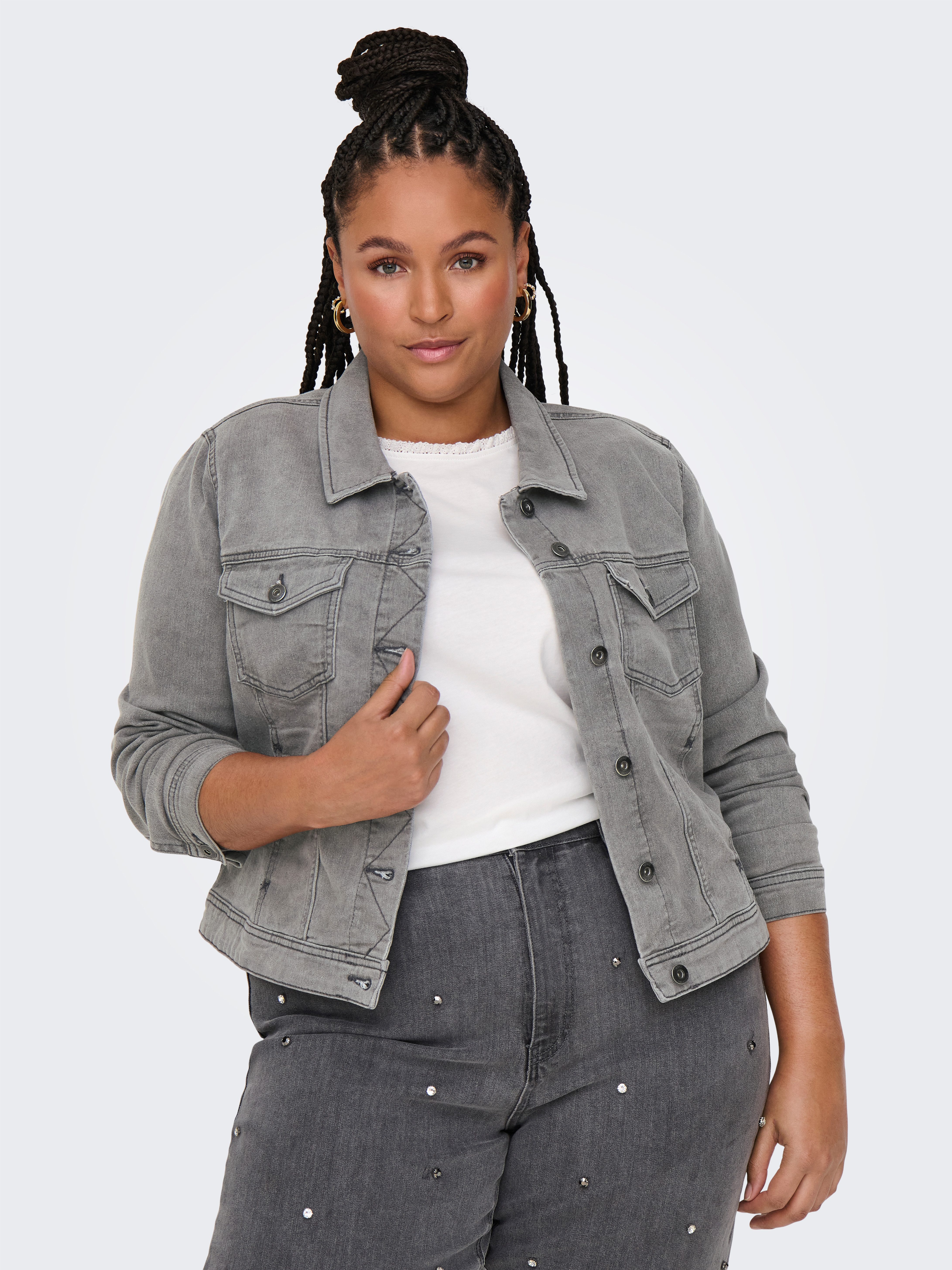 ONLY CARMAKOMA Jeansjack CARWESPA LS JACKET MGD DNM NOOS