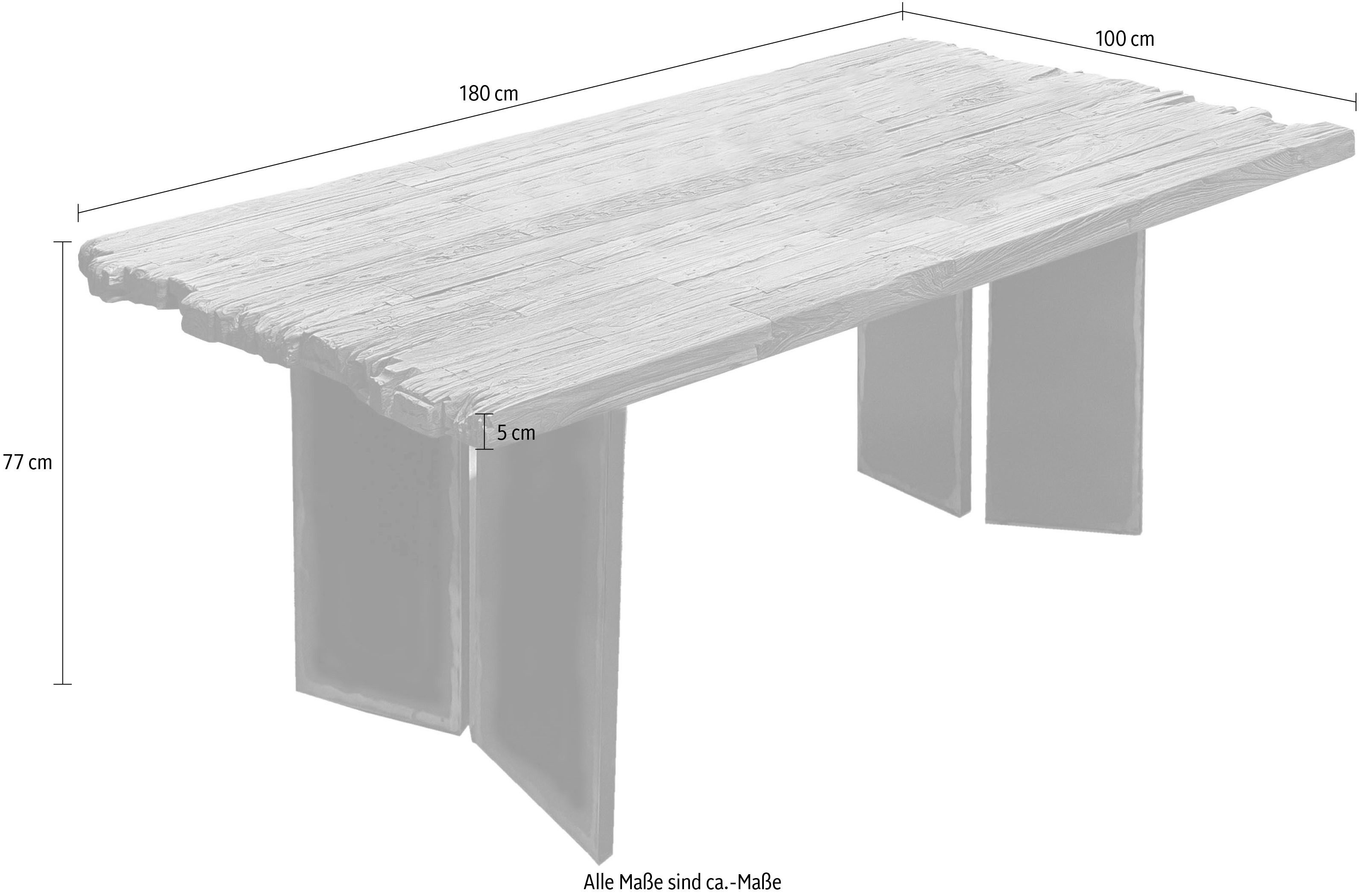 INOSIGN Eettafel met breukrand aan de korte zijden (1 stuk)