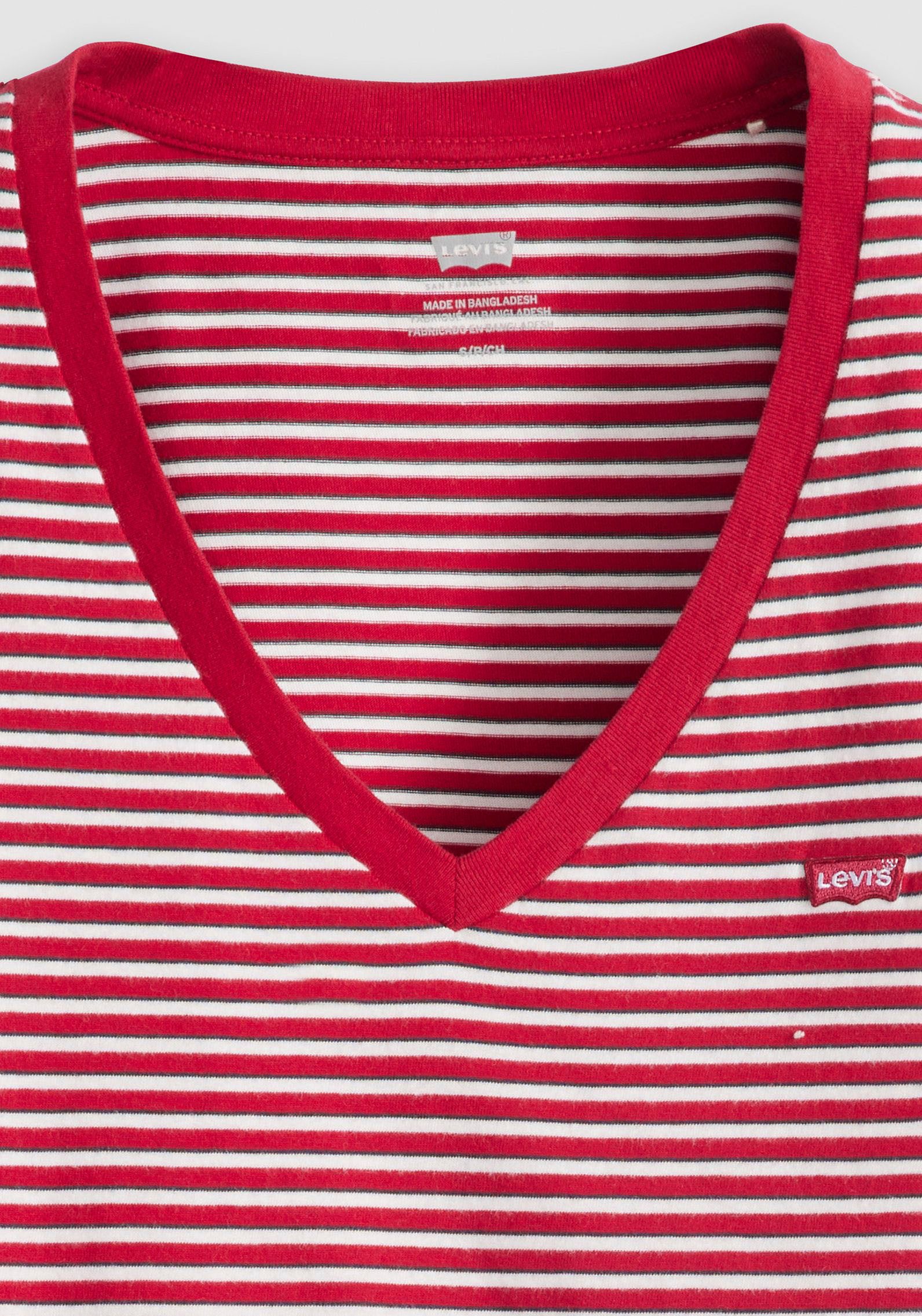 Levi's® Shirt met V-hals PERFECT VNECK met mini-batwing-logoborduursel
